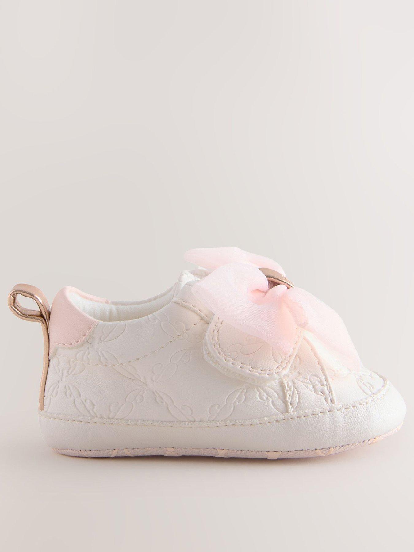 Ted Baker: Baby Girls Bow Organza Shoes - White
