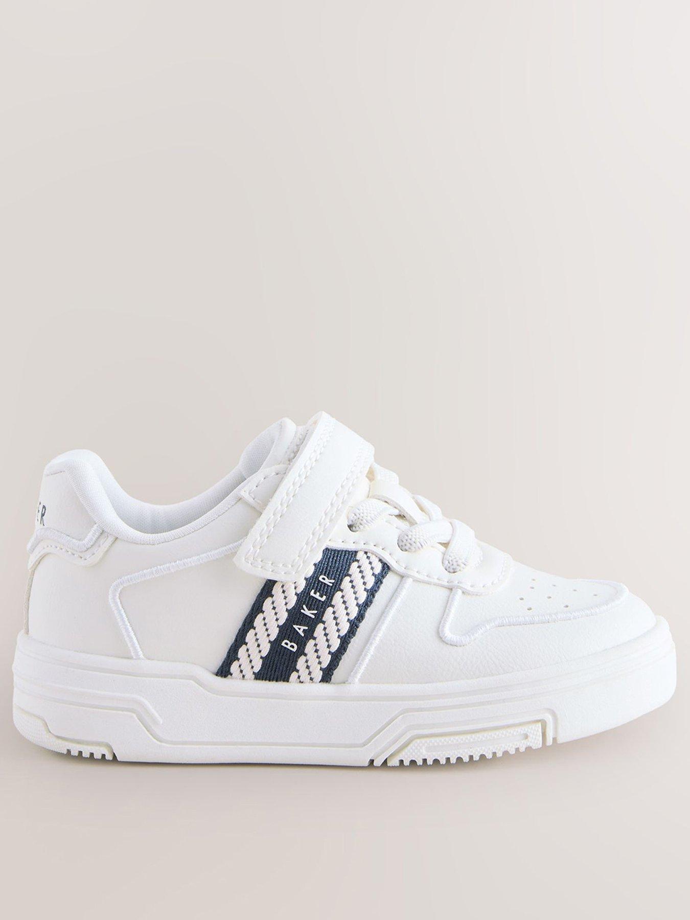 Ted Baker Boys Tape Trainers - White