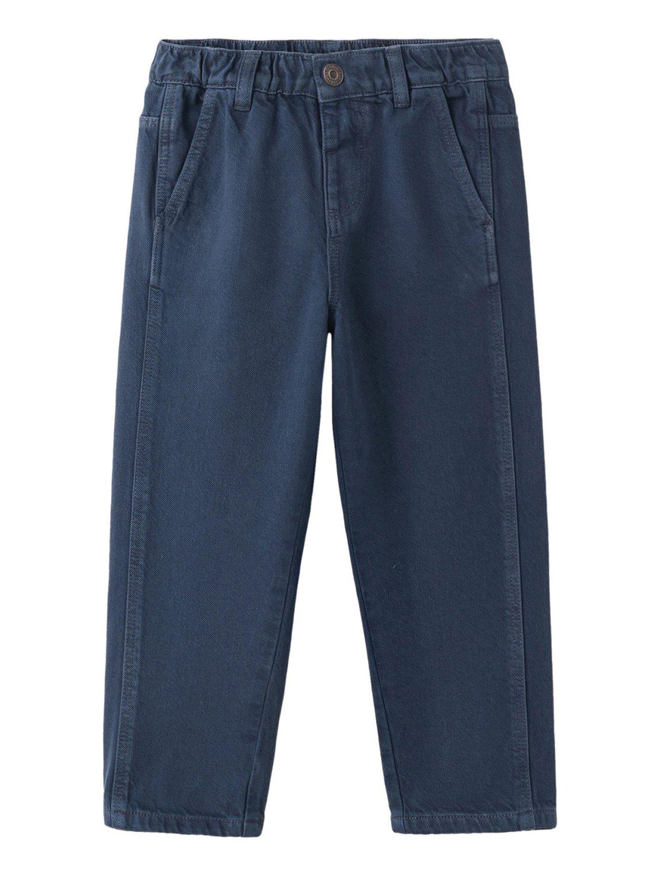 Mango Younger Boys Elasticated Waistband Jeans - Navy