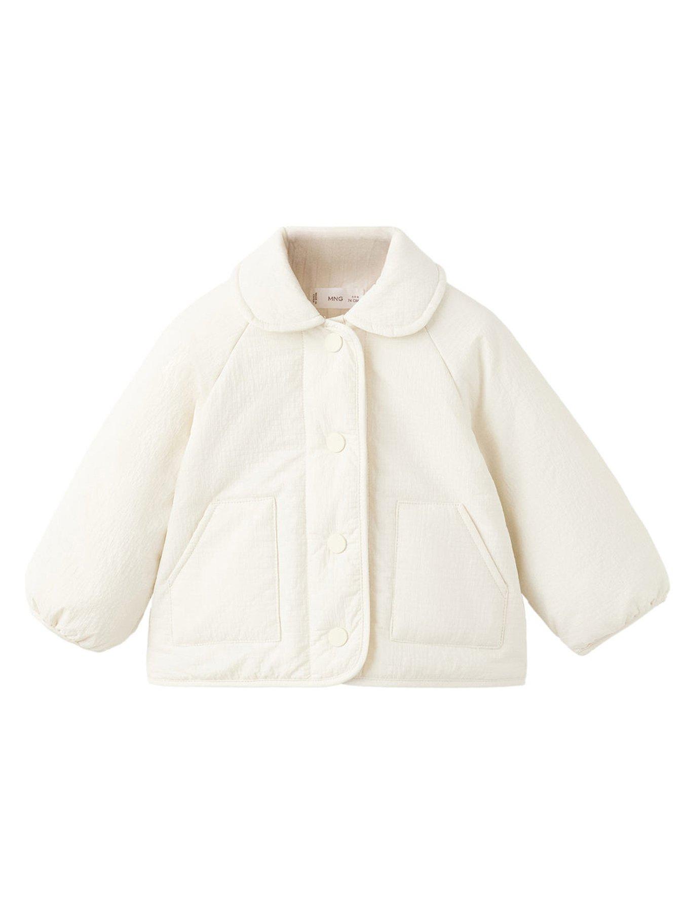 Image 1 of 4 of Mango Baby Unisex Puffer Coat - Cream