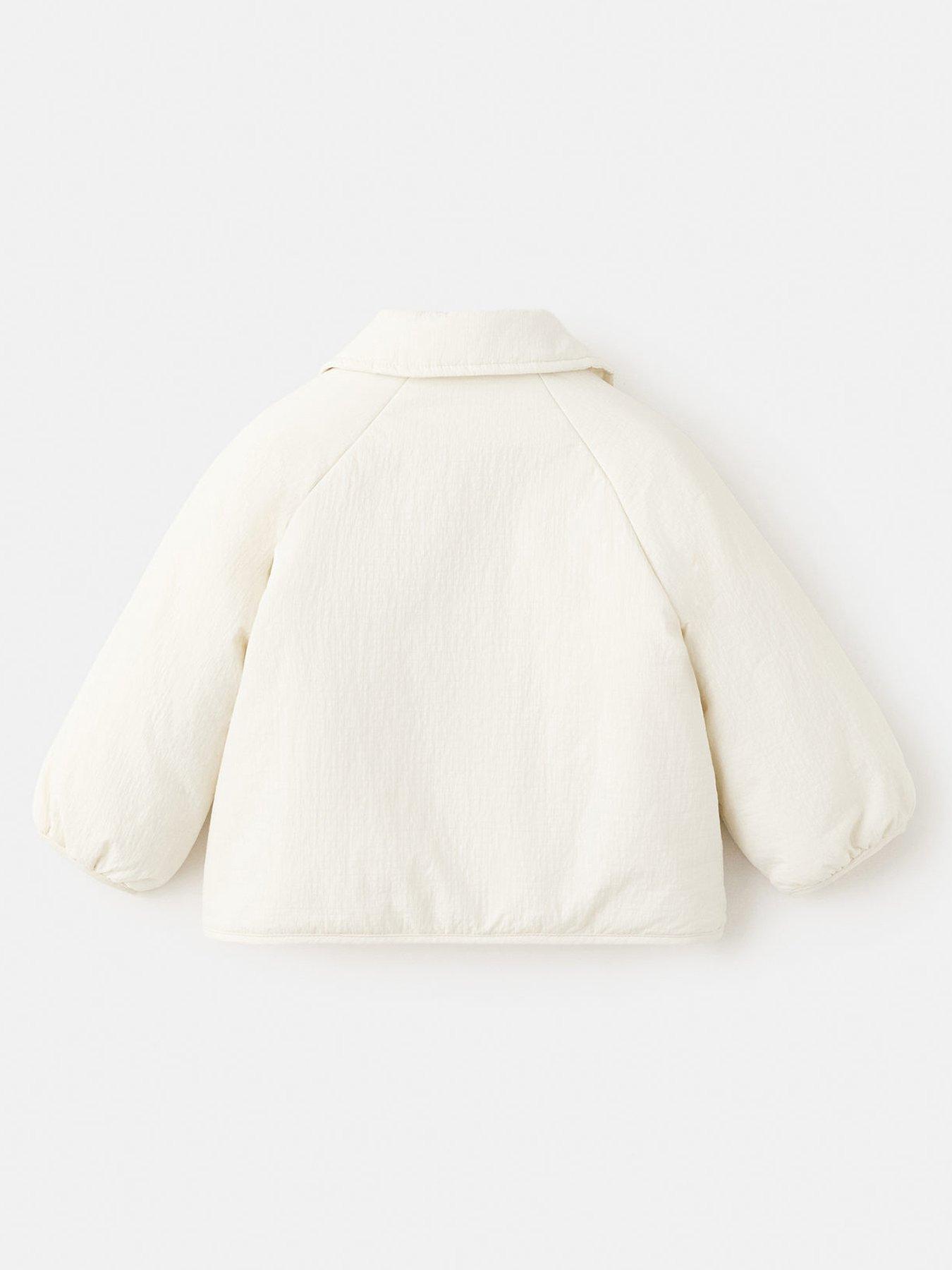 Image 2 of 4 of Mango Baby Unisex Puffer Coat - Cream