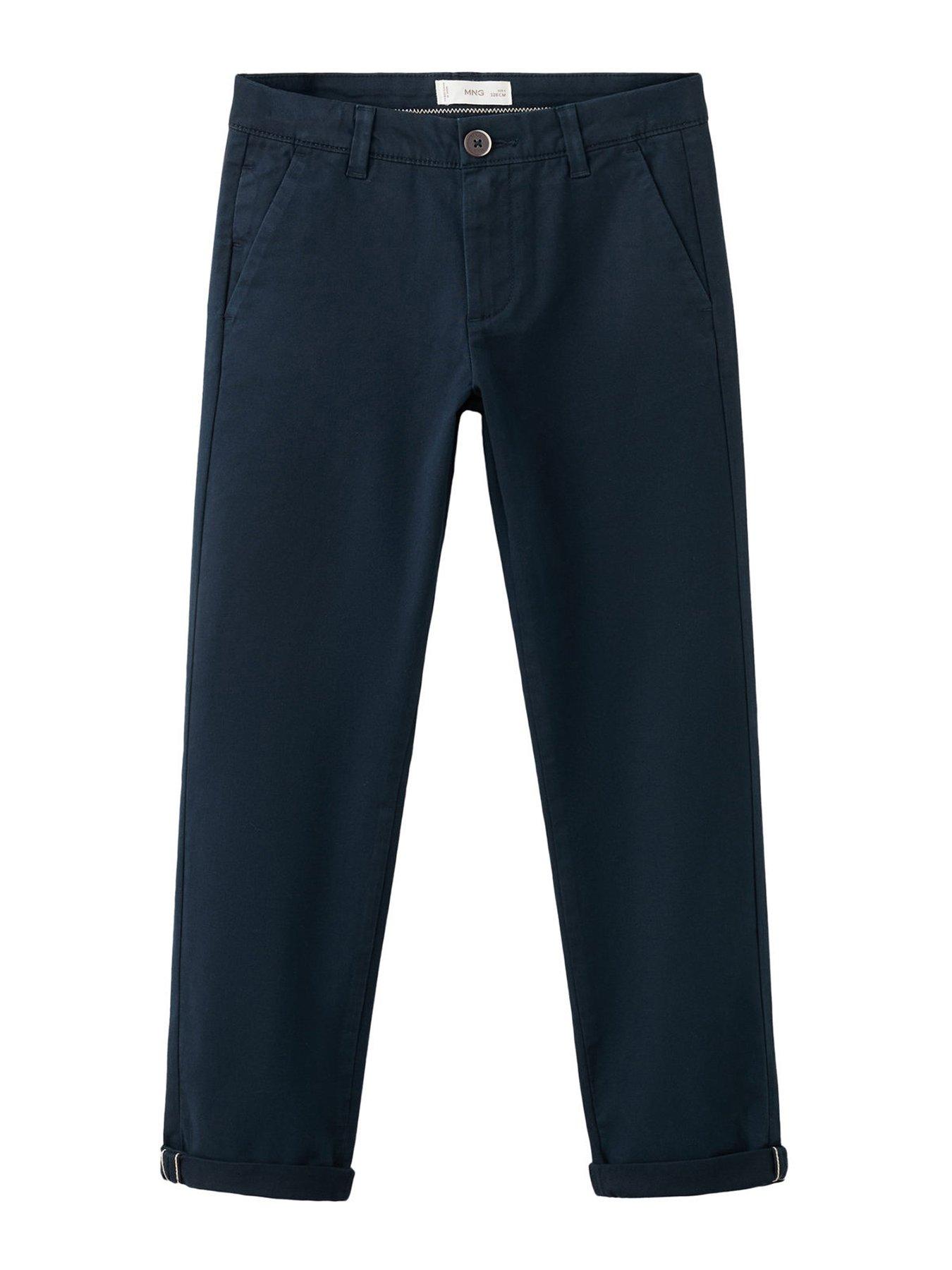 Mango Boys Straight Fit Chinos - Navy
