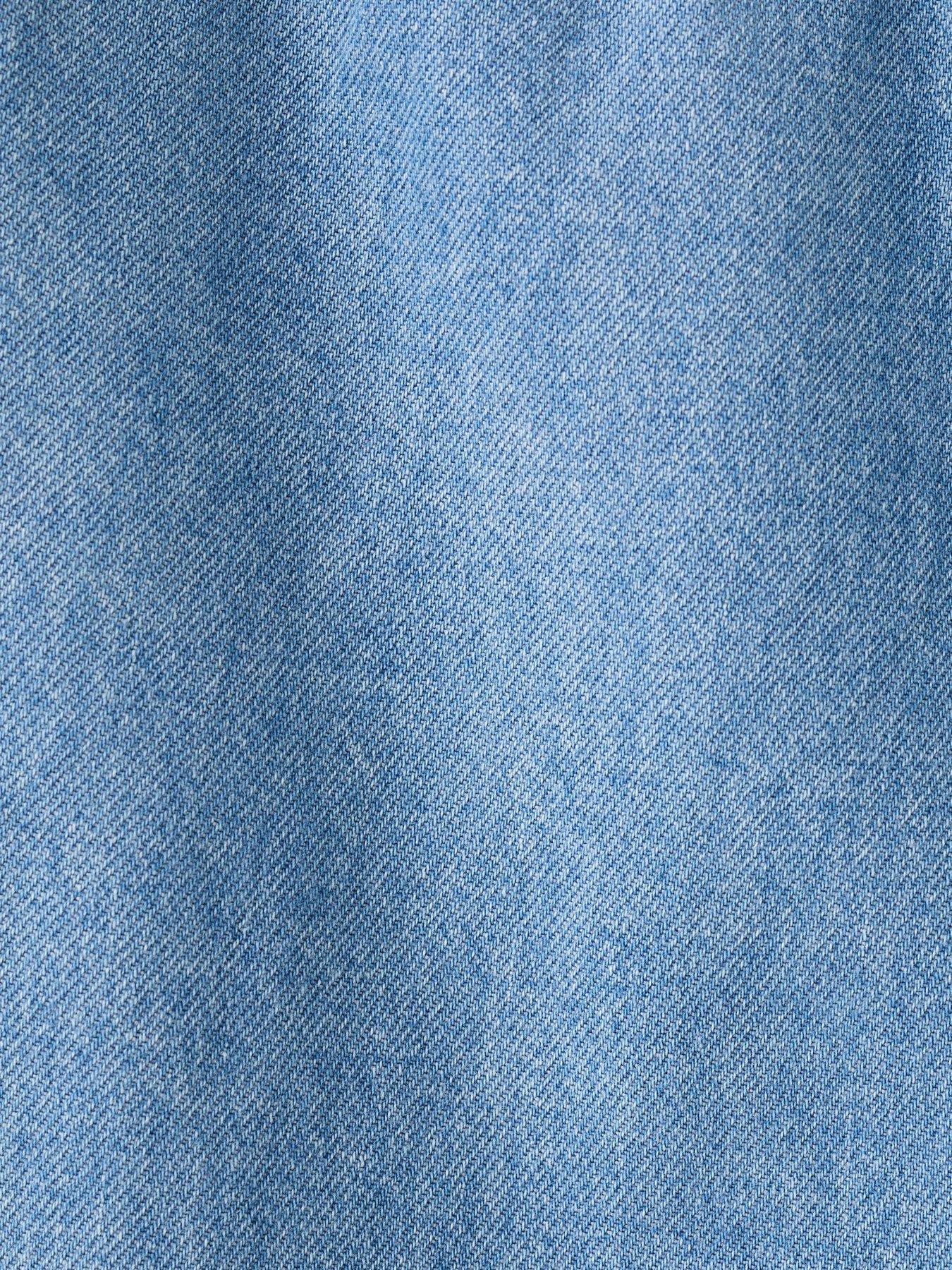 Image 3 of 4 of Mango Girls Relaxed Fit Drawstring Denim Jeans - Blue