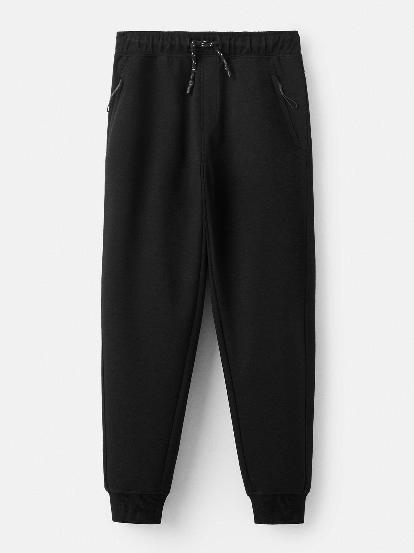 Mango Boys Cuffed Joggers, Black, Size 7 Years