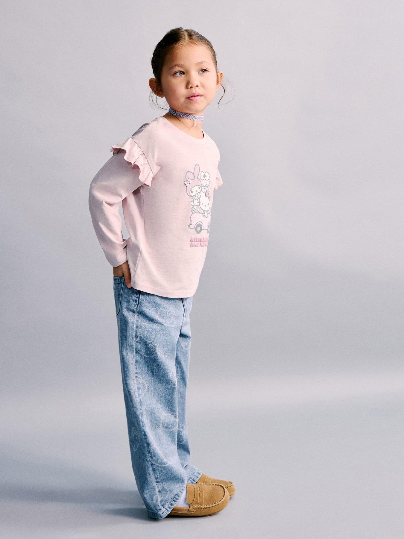 Mango: Younger Girls Hello Kitty Regular Jeans - Blue