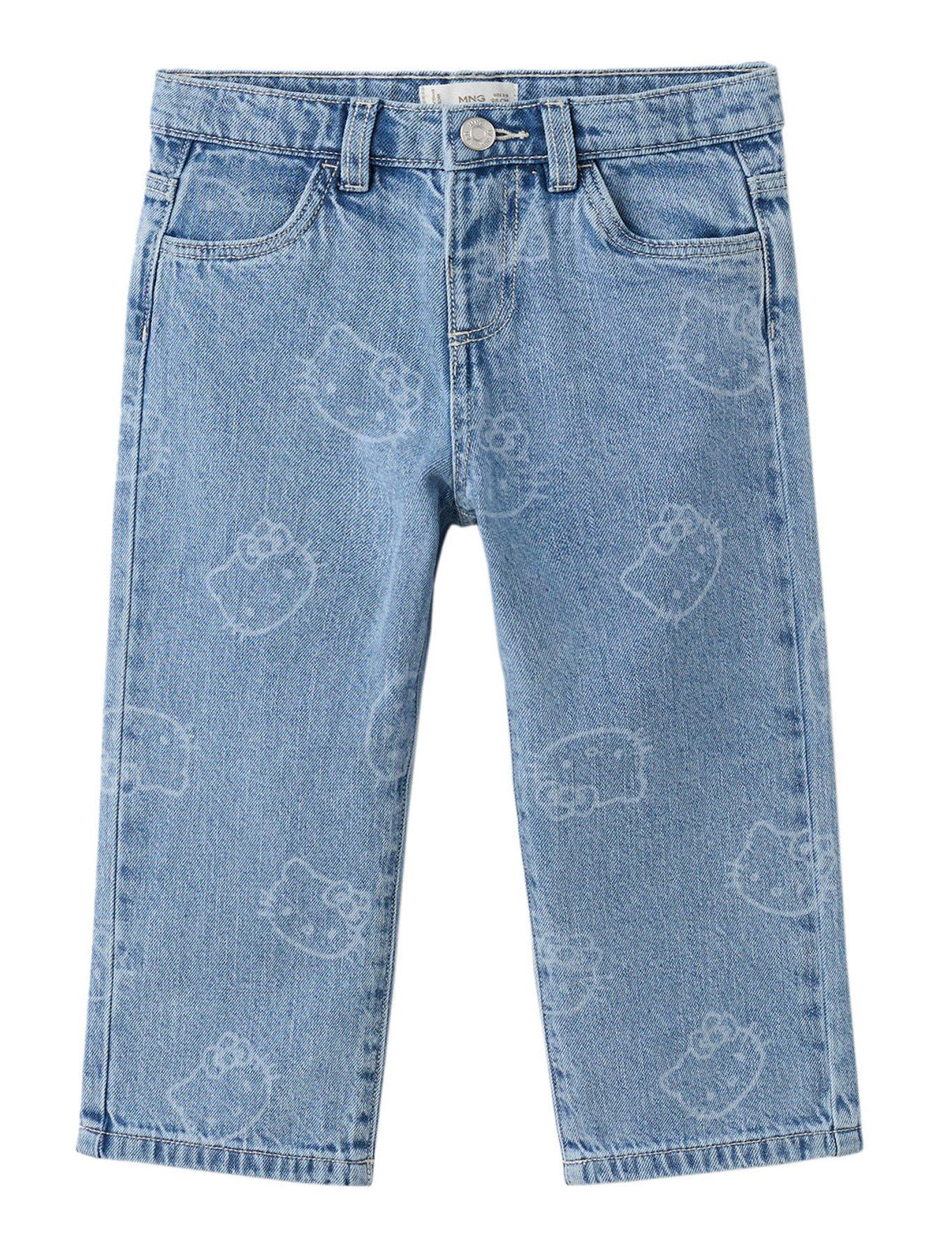 Image 2 of 6 of Mango Younger Girls Hello Kitty Regular Jeans - Blue