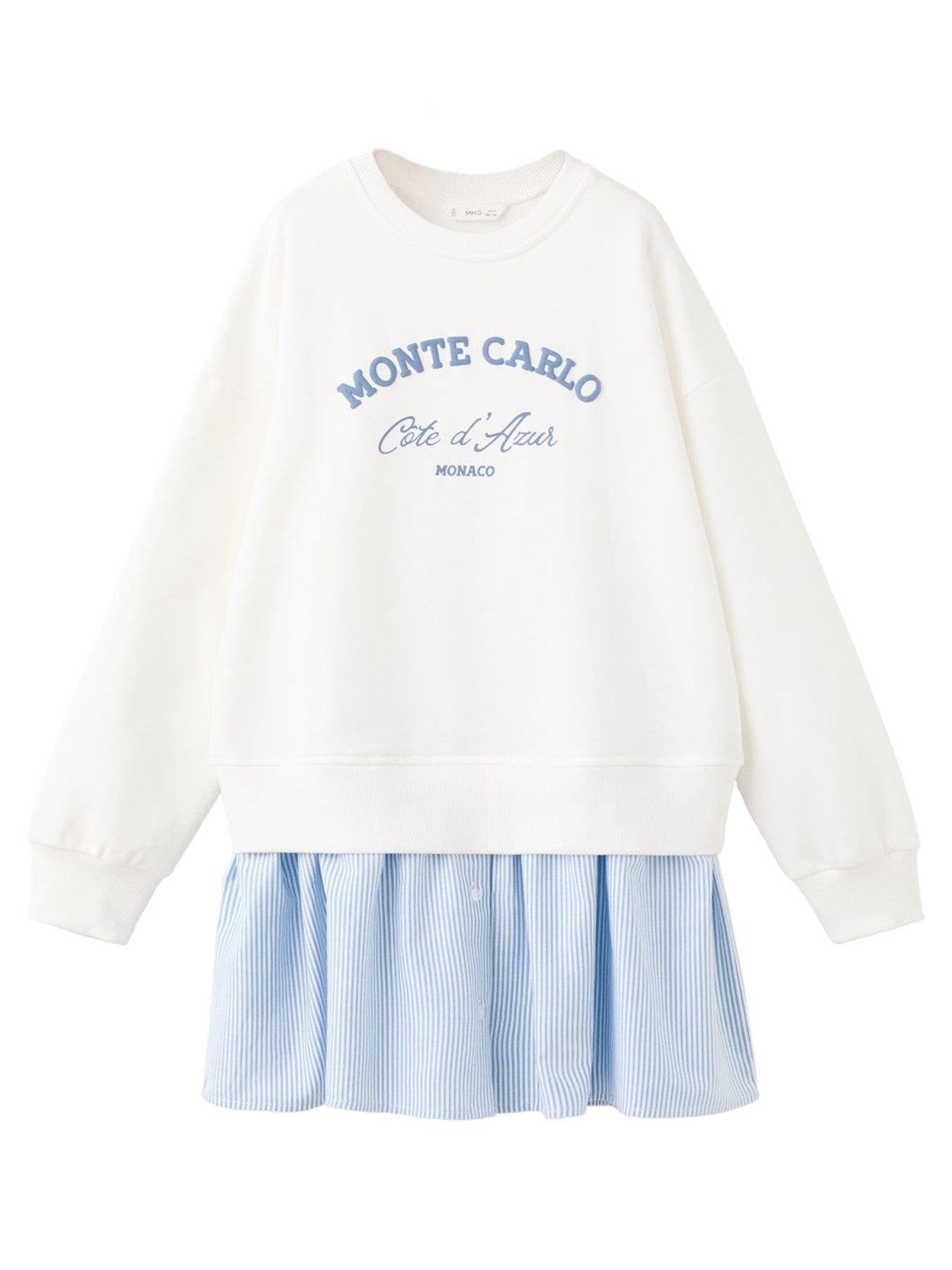 Mango Girls Monte Carlo Cut And Sew Dress - Light Cream