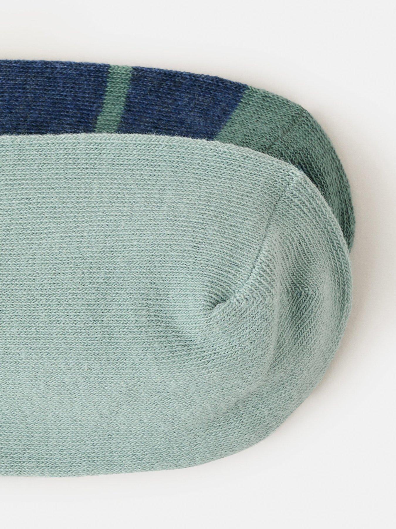 Image 2 of 3 of Mango Boys Ribbed Crew Socks - Aqua