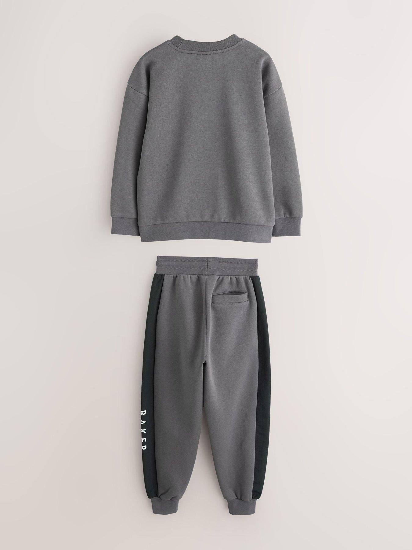 Image 6 of 7 of Ted Baker Boys Long Sleeve Sweatshirt &amp; Joggers Set - Grey