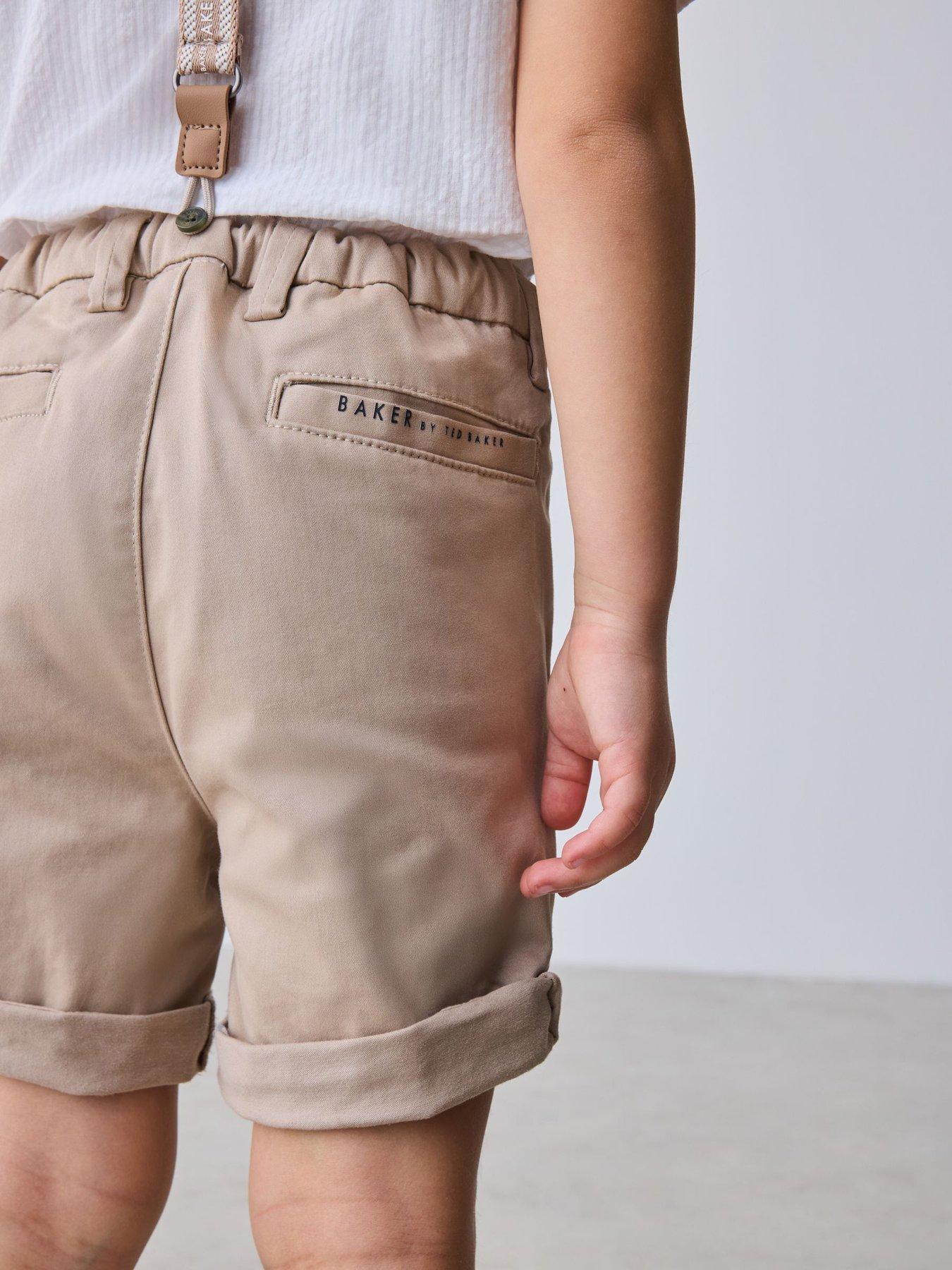 Image 6 of 6 of Ted Baker Younger Boys Brace Shirt Short Set - Beige