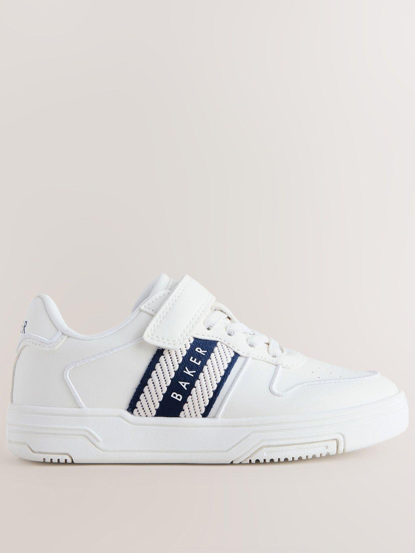 Ted Baker Older Boys Logo Tape Trainers - White