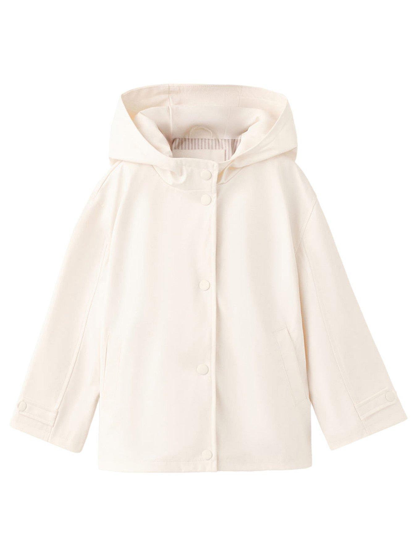 Mango Younger Girls Shower Resistant Rain Mac - Cream