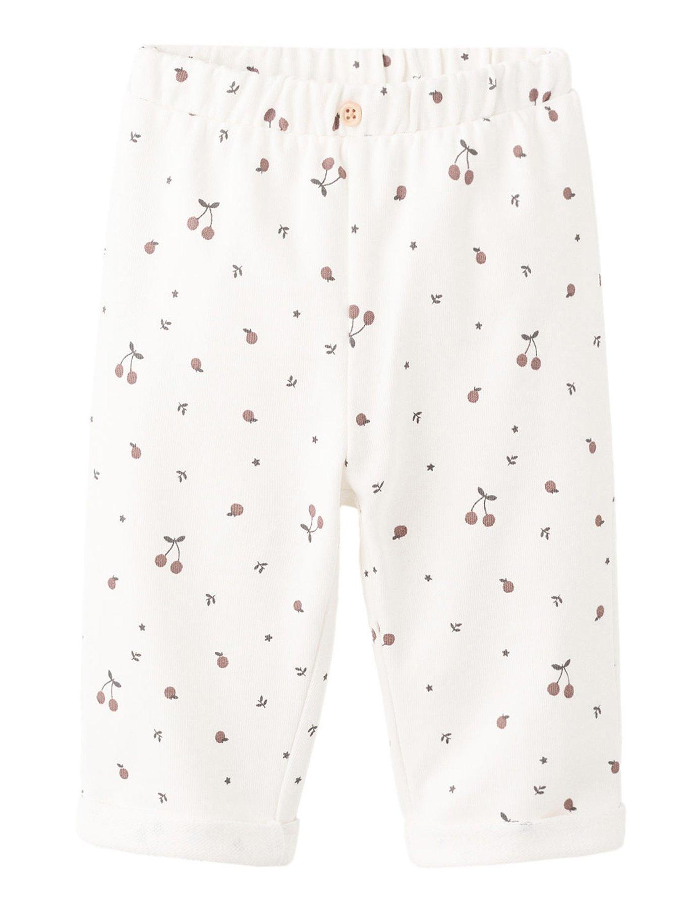 Mango Baby Girls Wild Berry Co-Ord Joggers - Light Cream