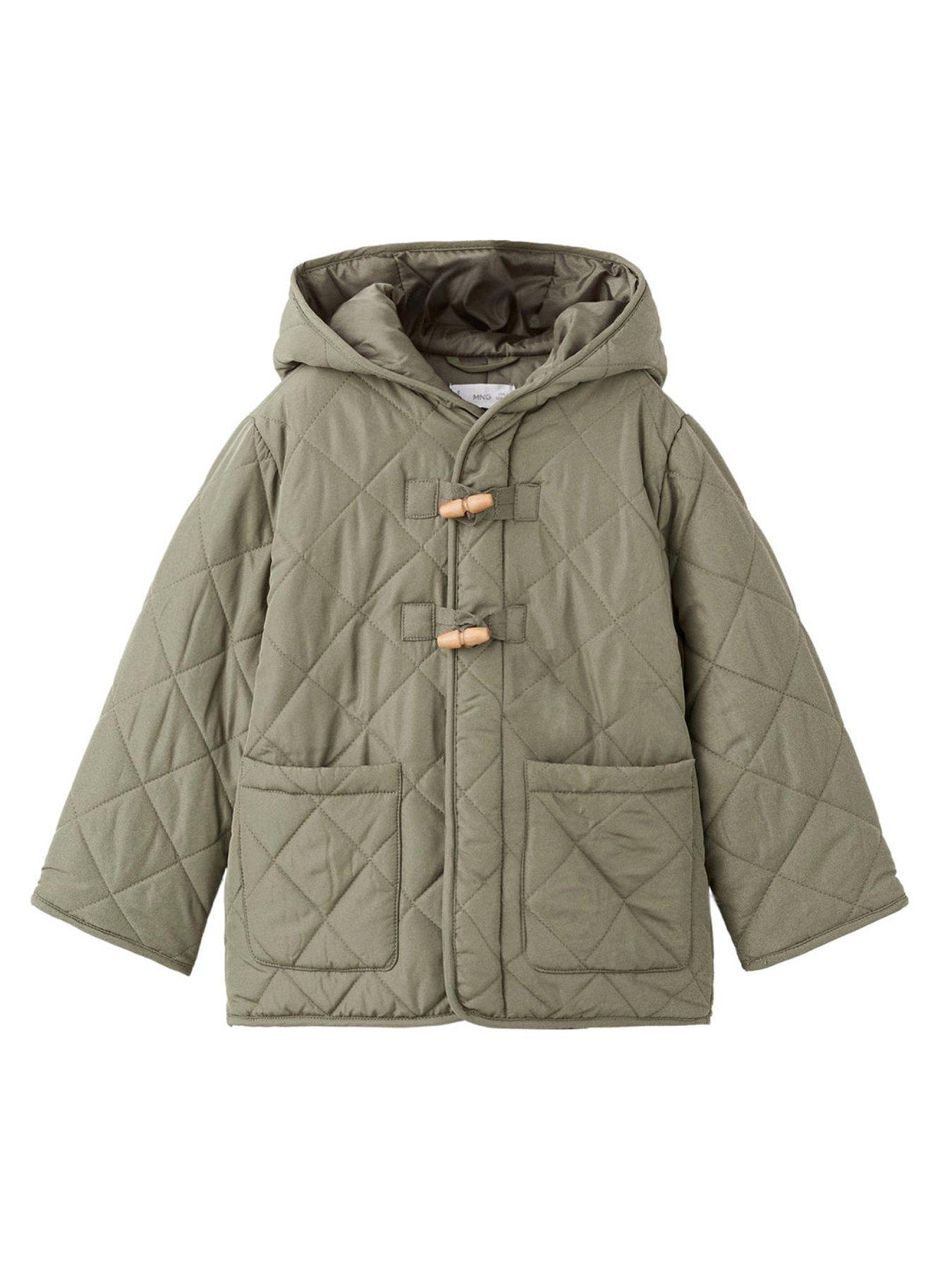 Image 2 of 5 of Mango Younger Boys Duffel Quilted Coat - Khaki