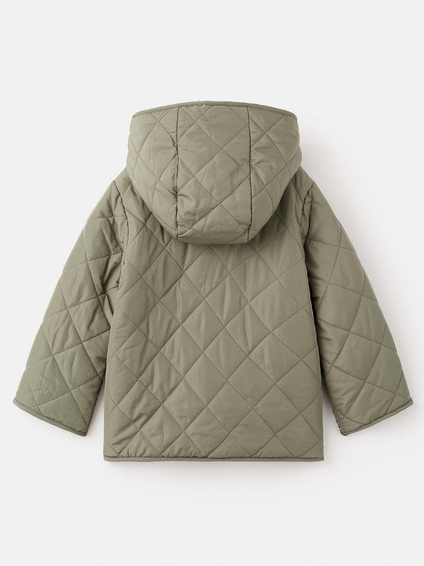 Image 3 of 5 of Mango Younger Boys Duffel Quilted Coat - Khaki