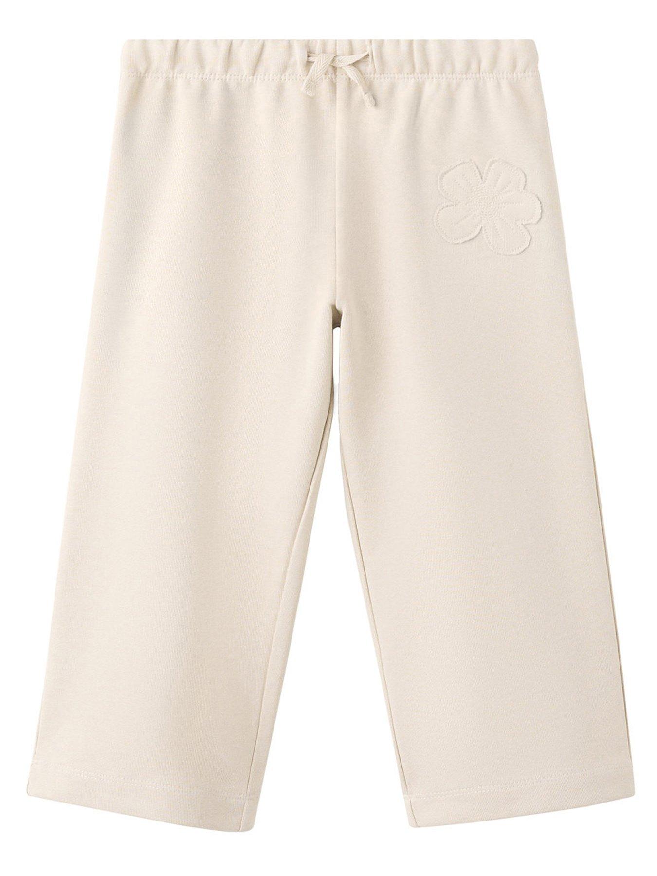 Mango Younger Girls Flower Co-ord Joggers - Beige