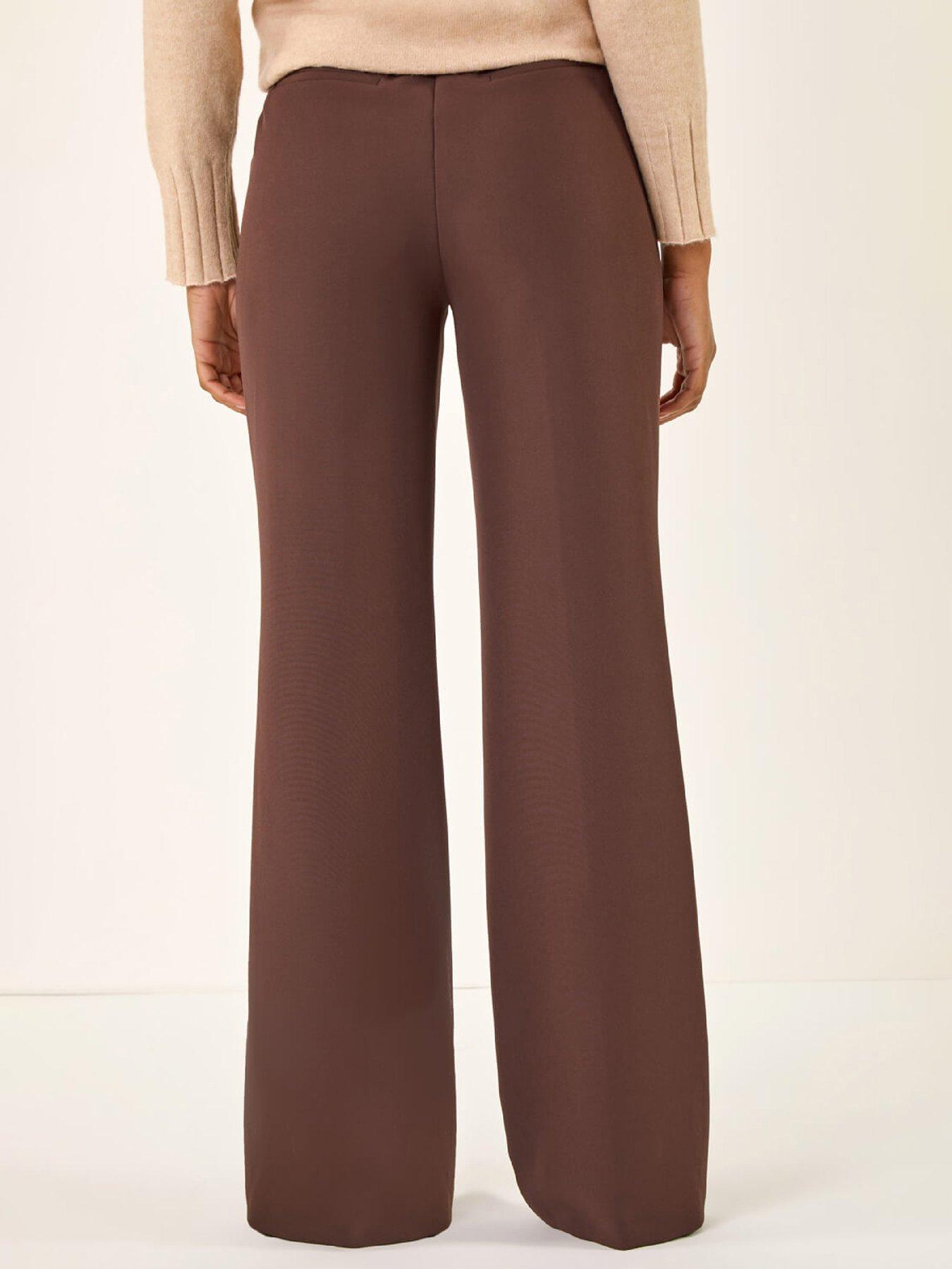 Image 2 of 5 of Roman Pocket Button Smart Stretch Trousers - Chocolate