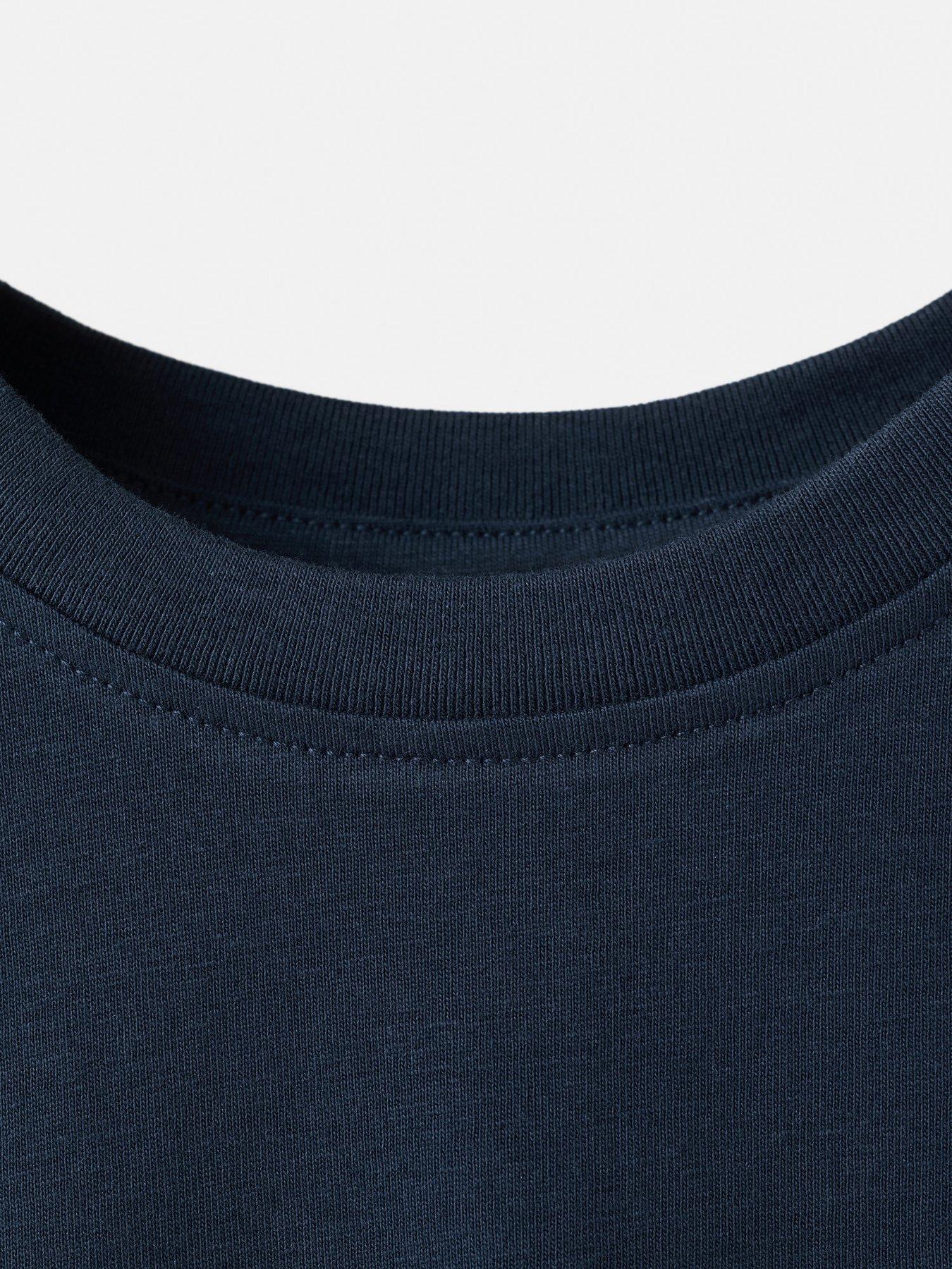 Image 4 of 5 of Mango Younger Boys Crab Back Print Short Sleeve T-shirt - Navy