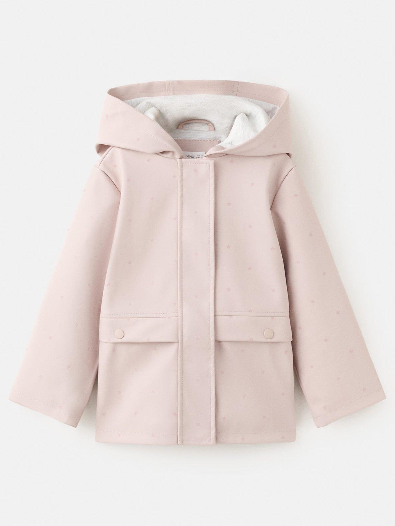 Mango Younger Girls Daisy Print Rain Mac - Pink