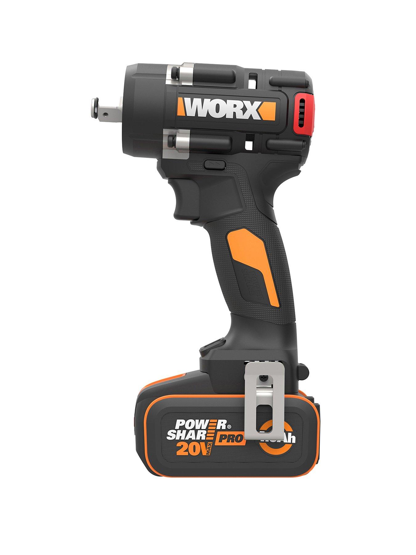 Image 1 of 2 of Worx 20V PowerShare 600Nm Cordless Impact Wrench with x1 4.0Ah Battery &amp; Charger