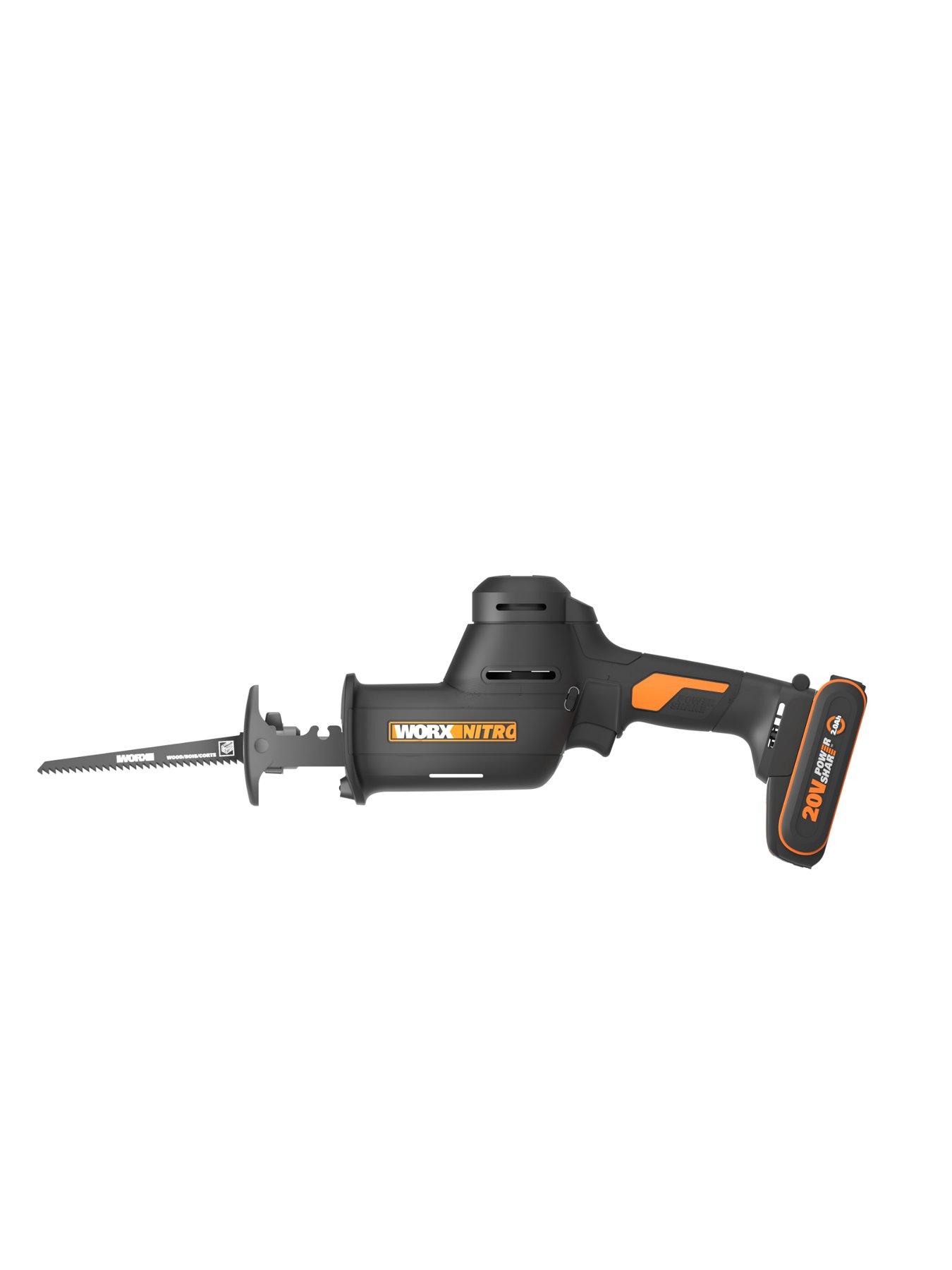 Image 2 of 7 of Worx 20V PowerShare 26mm Cordless Brushless Reciprocating Saw with x1 2.0Ah Battery &amp; Charger