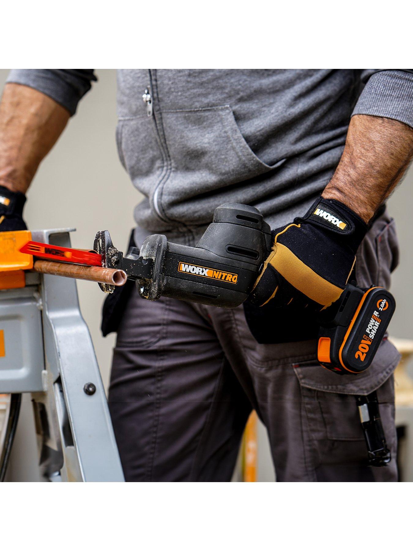 Image 4 of 7 of Worx 20V PowerShare 26mm Cordless Brushless Reciprocating Saw with x1 2.0Ah Battery &amp; Charger