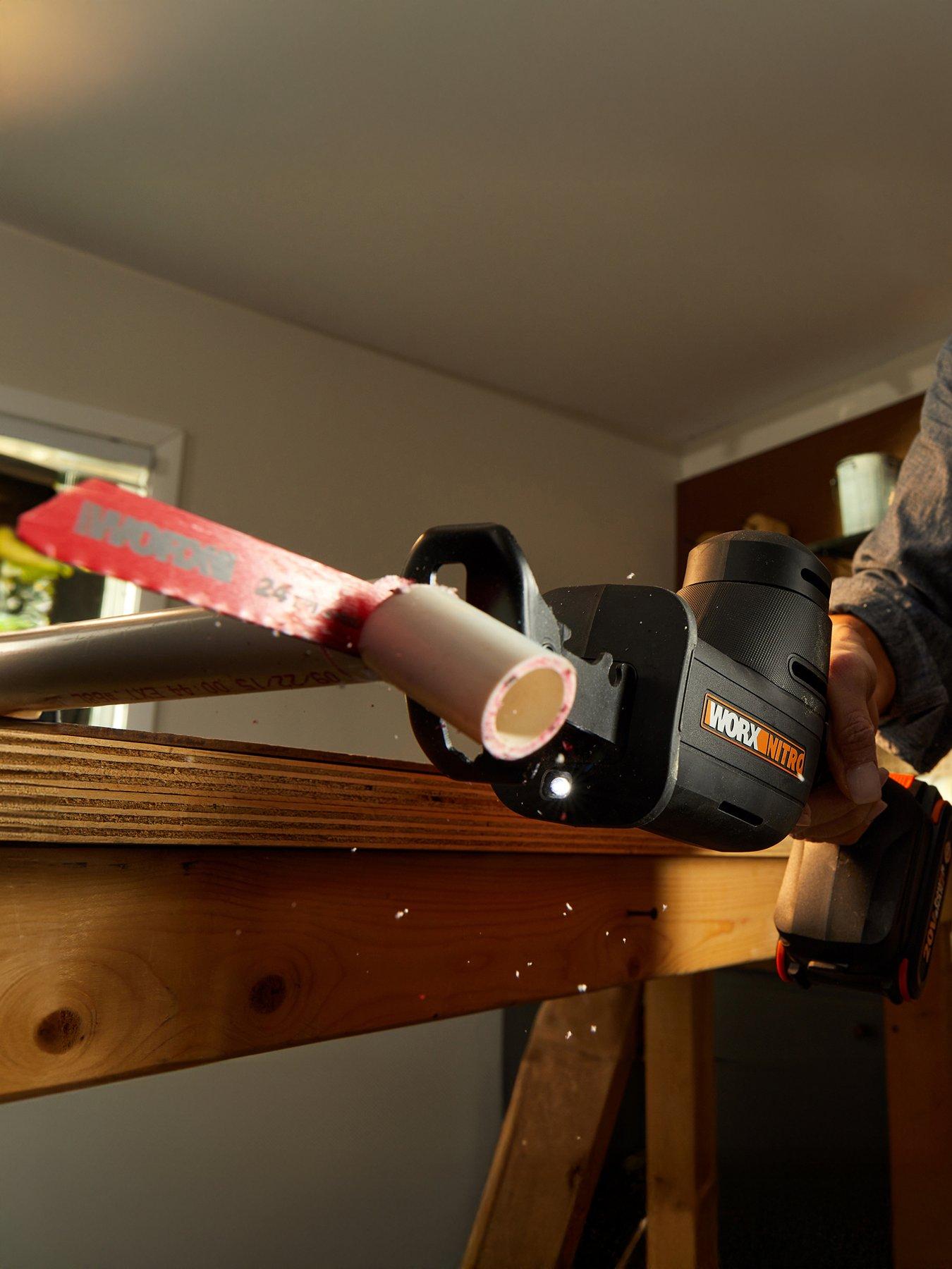 Image 6 of 7 of Worx 20V PowerShare 26mm Cordless Brushless Reciprocating Saw with x1 2.0Ah Battery &amp; Charger