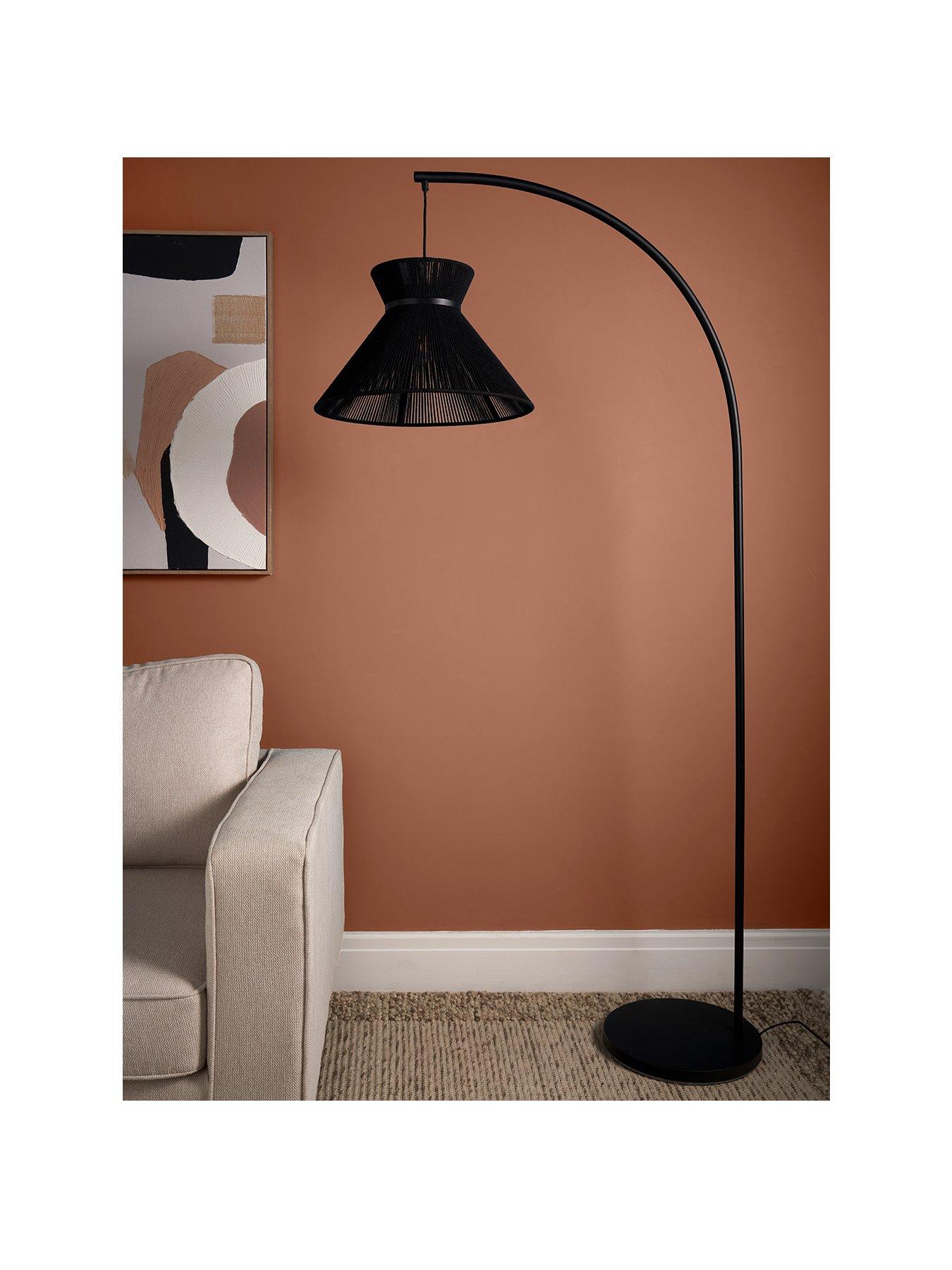 Image 2 of 6 of The Very Collection Arc Floor Lamp With Tapered String Shade