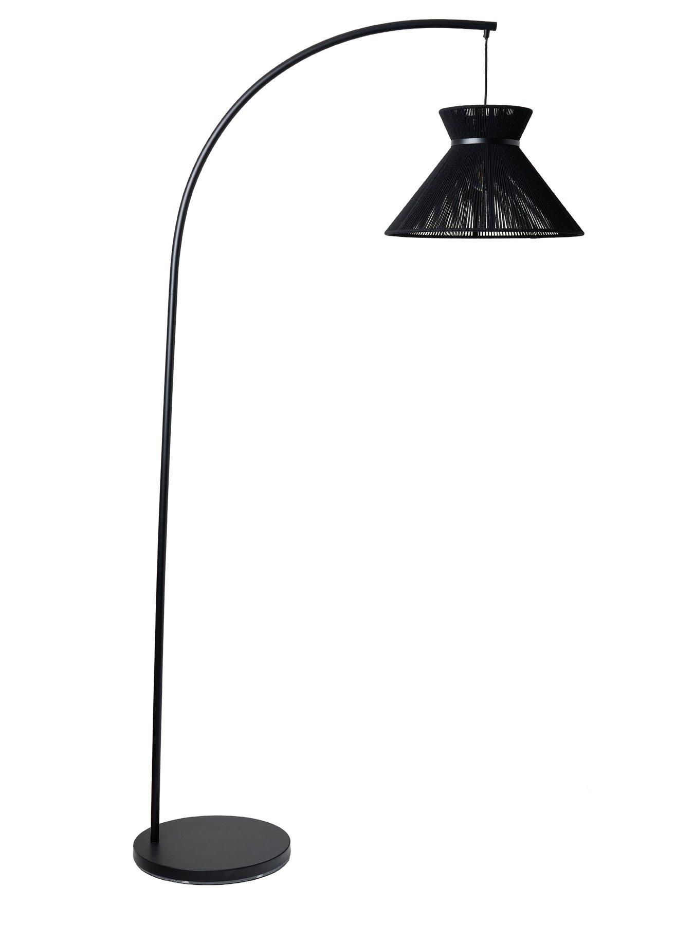 Image 4 of 6 of The Very Collection Arc Floor Lamp With Tapered String Shade