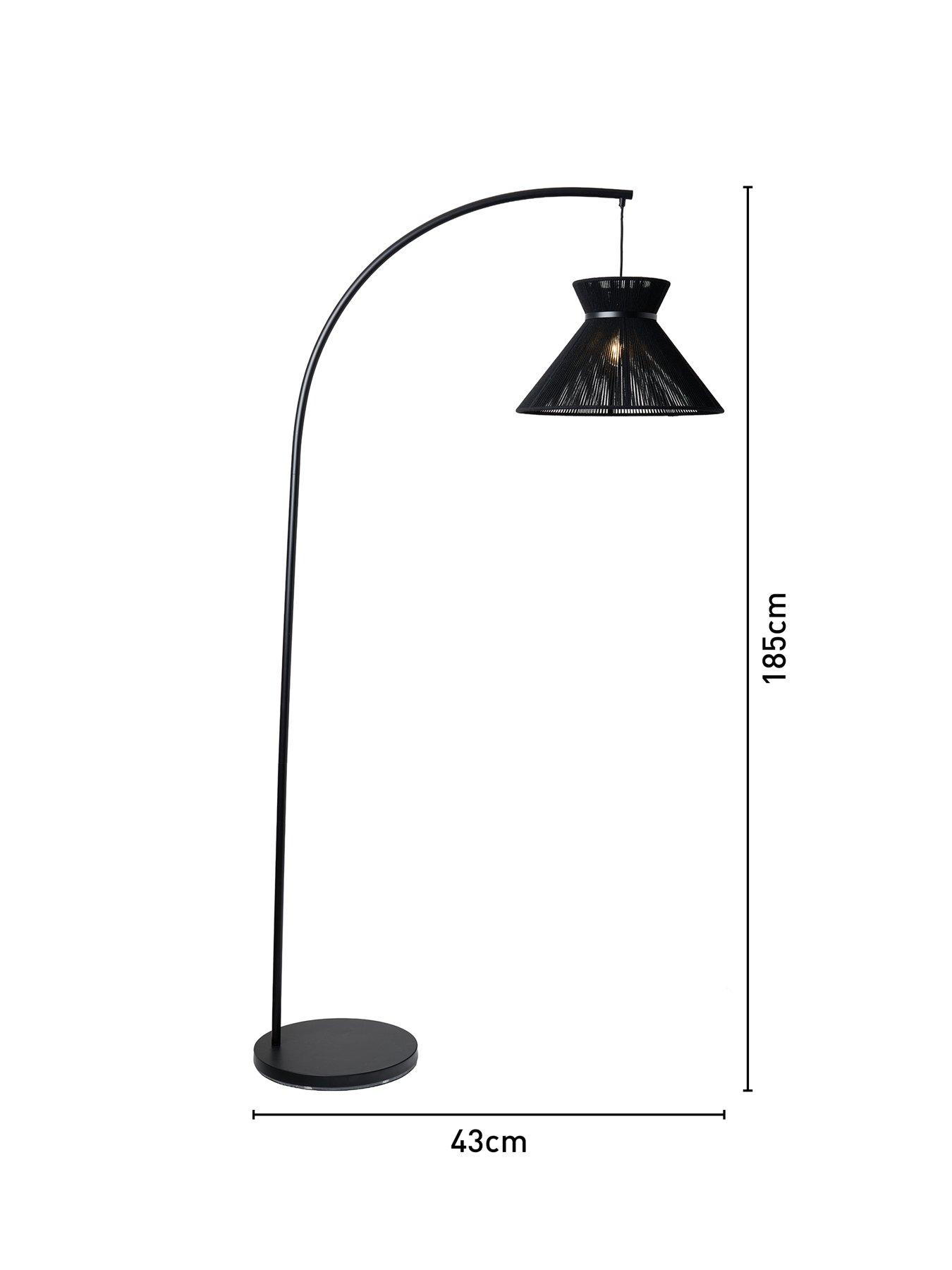 Image 6 of 6 of The Very Collection Arc Floor Lamp With Tapered String Shade