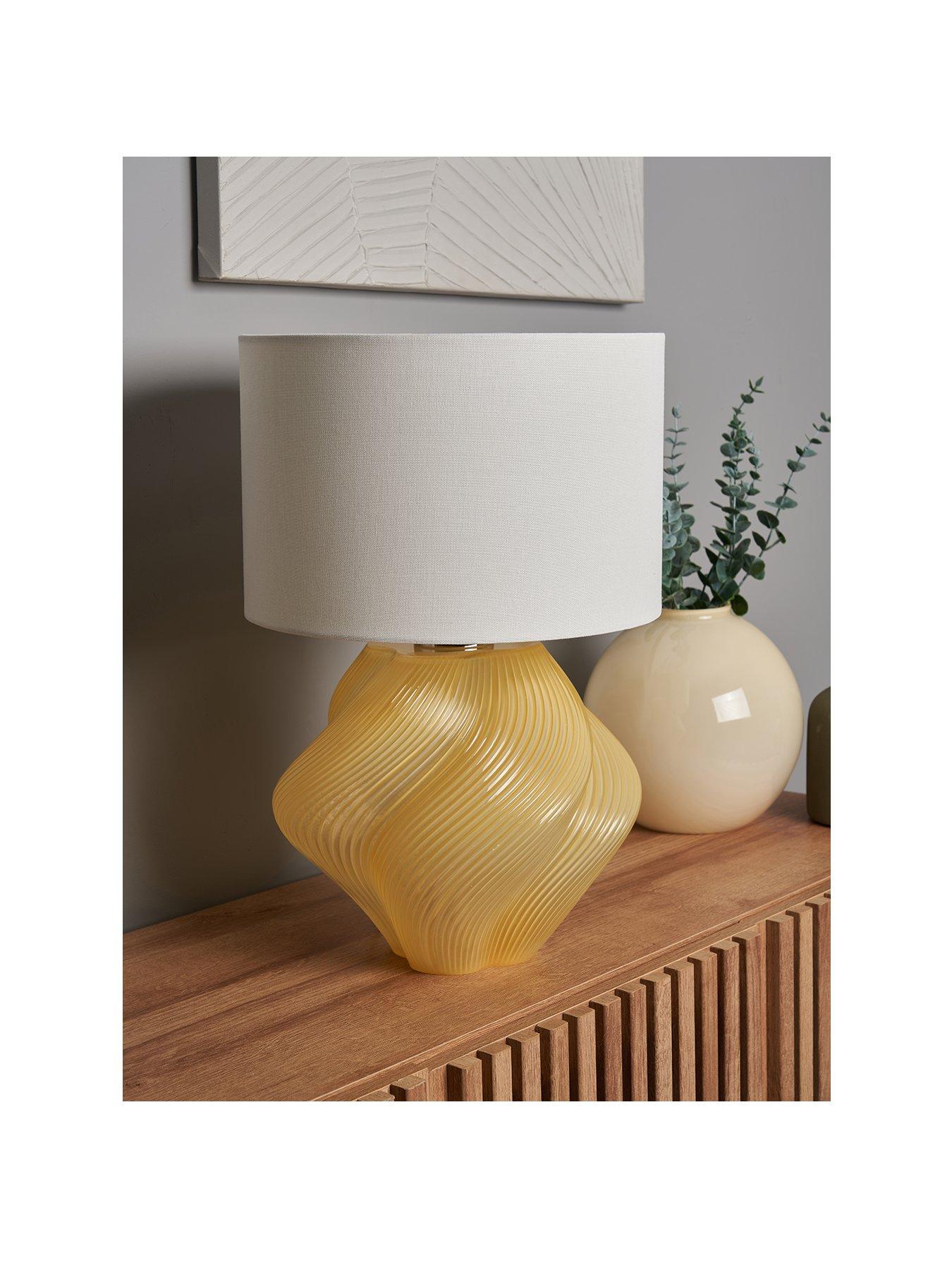 Image 2 of 6 of The Very Collection Twisted Glass Table Lamp