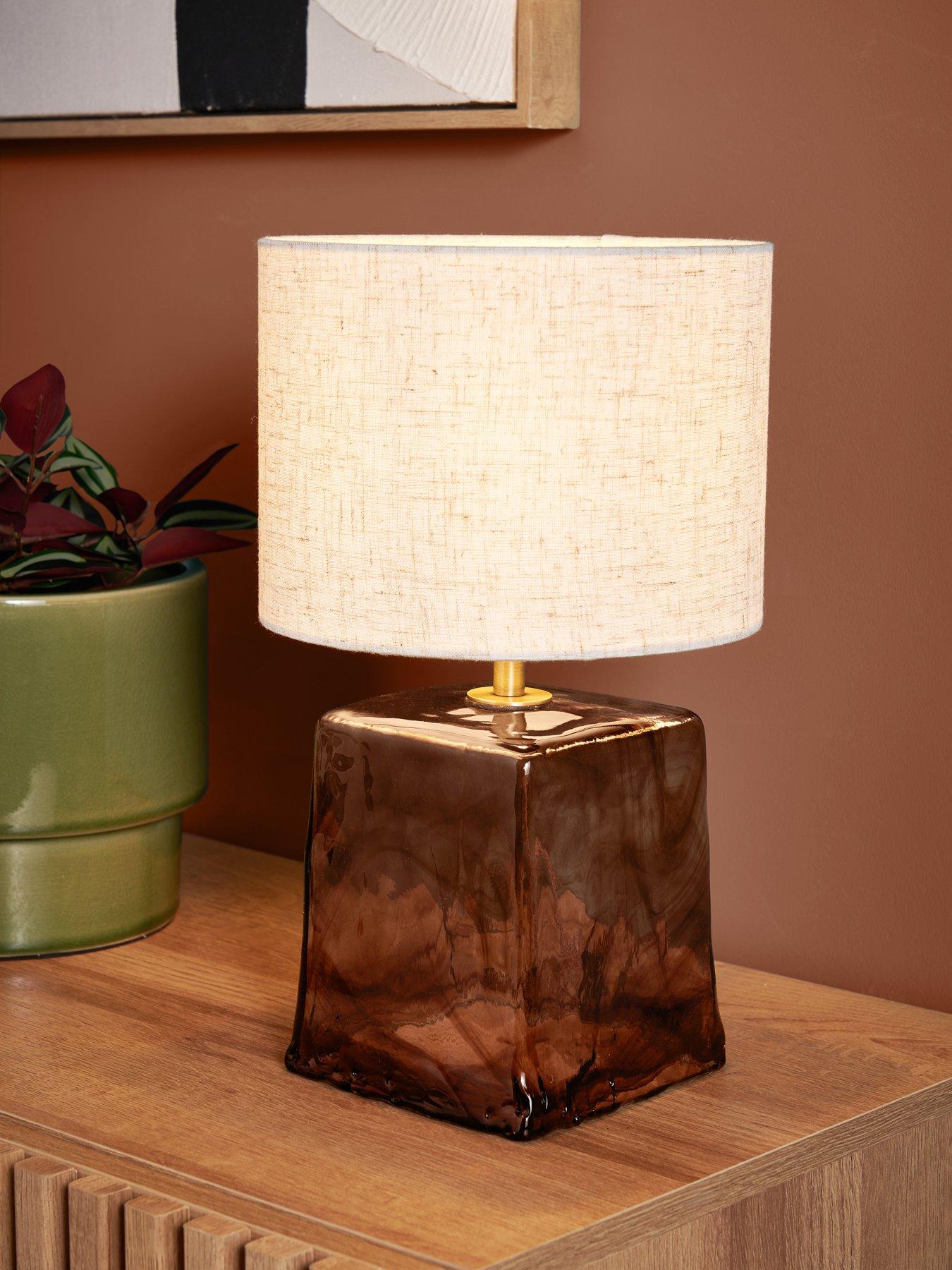 Image 1 of 6 of The Very Collection Orangic Glass Table Lamp 32.5cm