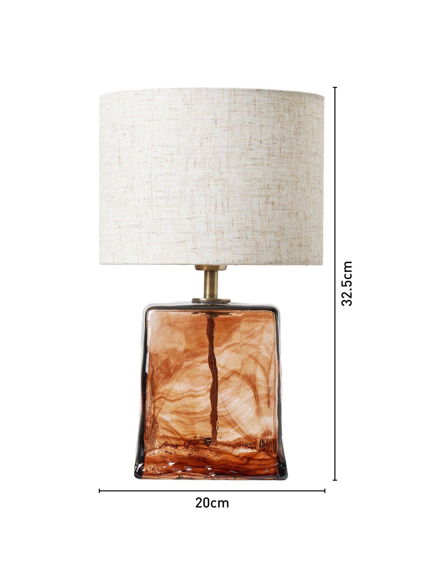 Image 6 of 6 of The Very Collection Orangic Glass Table Lamp 32.5cm