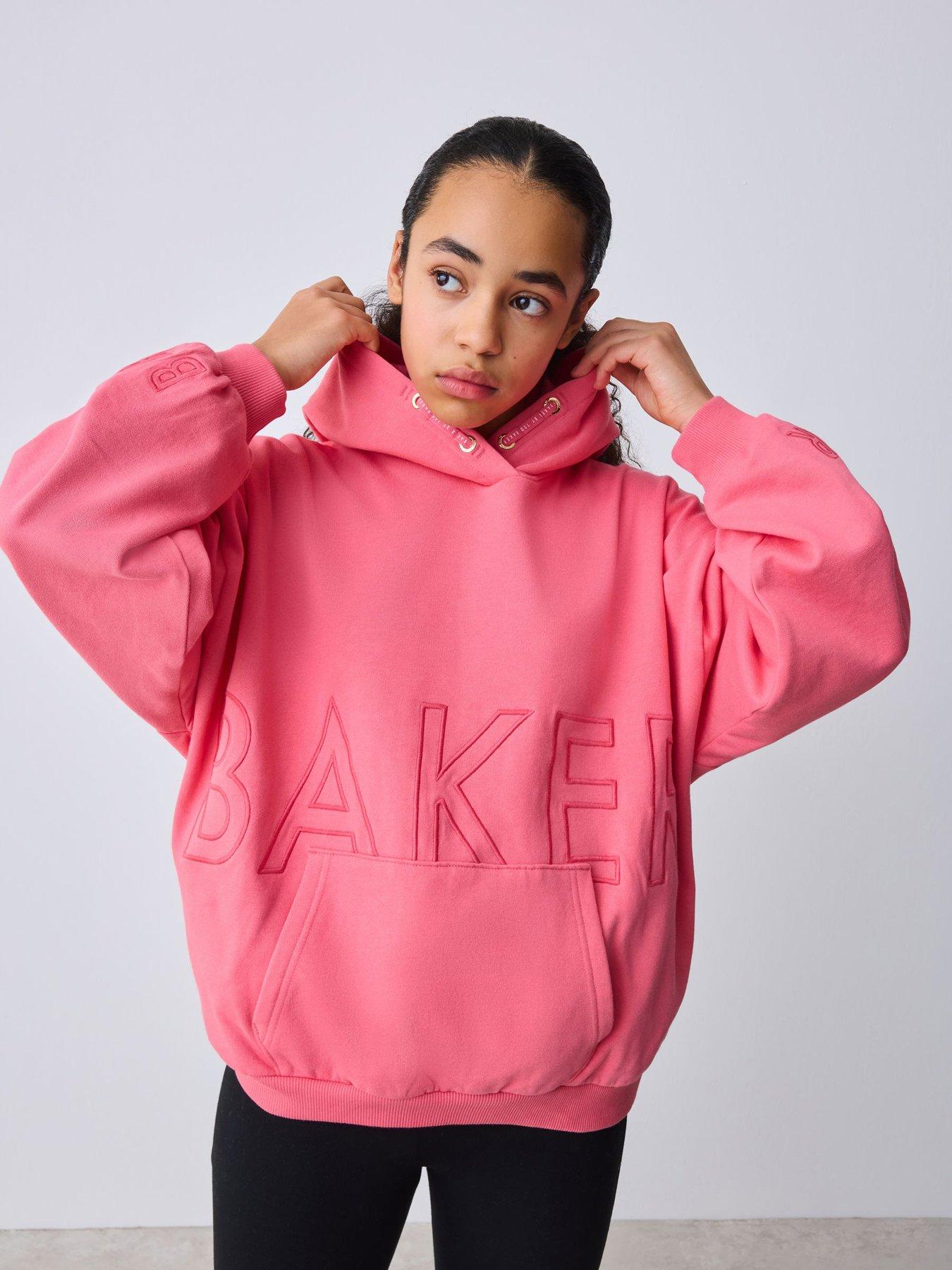 Ted Baker: Older Girls Logo Hoodie - Coral