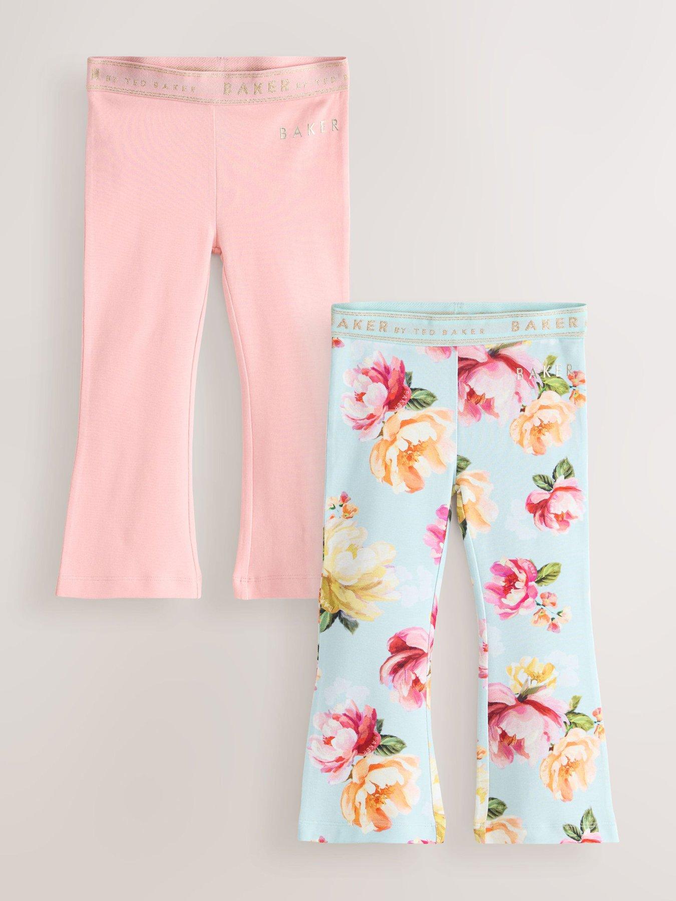 Ted Baker Younger Girls 2 Pack Floral Flare Leggings - Multi