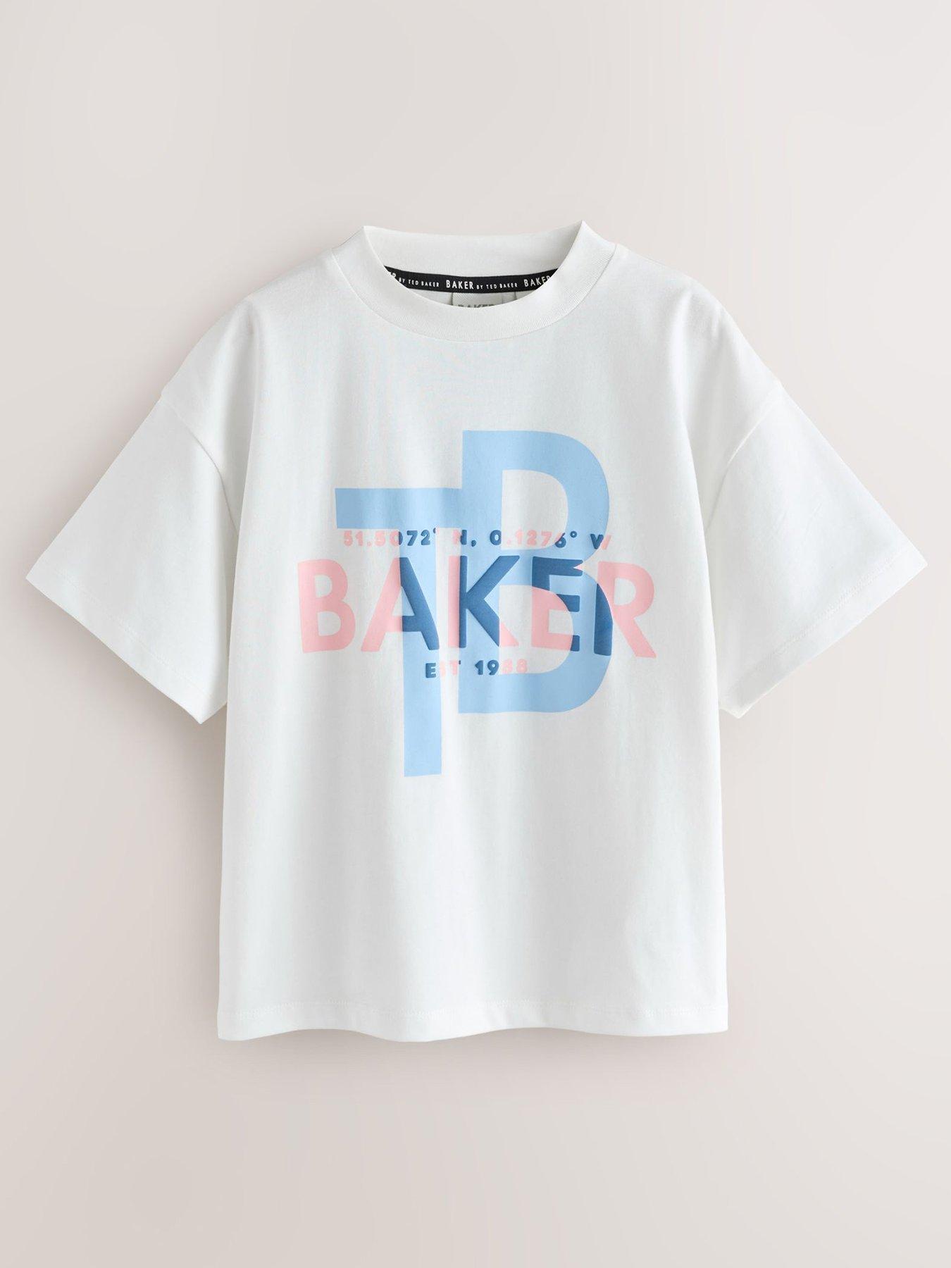 Ted Baker Boys Short Sleeved Letter T-Shirt - White