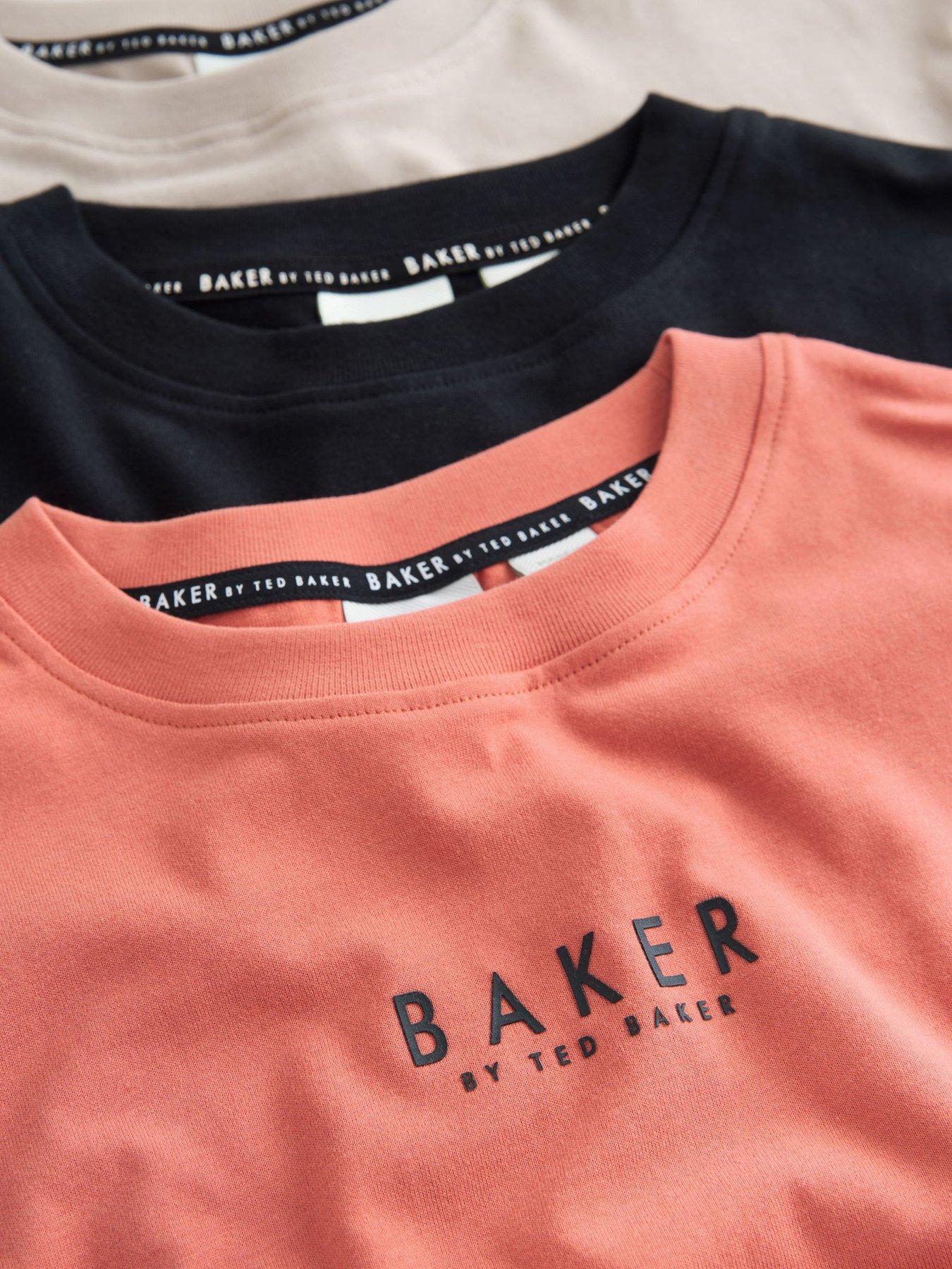 Image 4 of 6 of Ted Baker Older Boys Logo 3 Pack T-Shirts - Neutrals