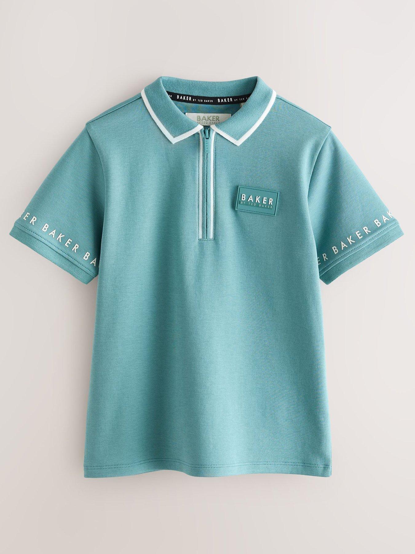 Ted Baker Boys Zipped Polo Shirt - Green