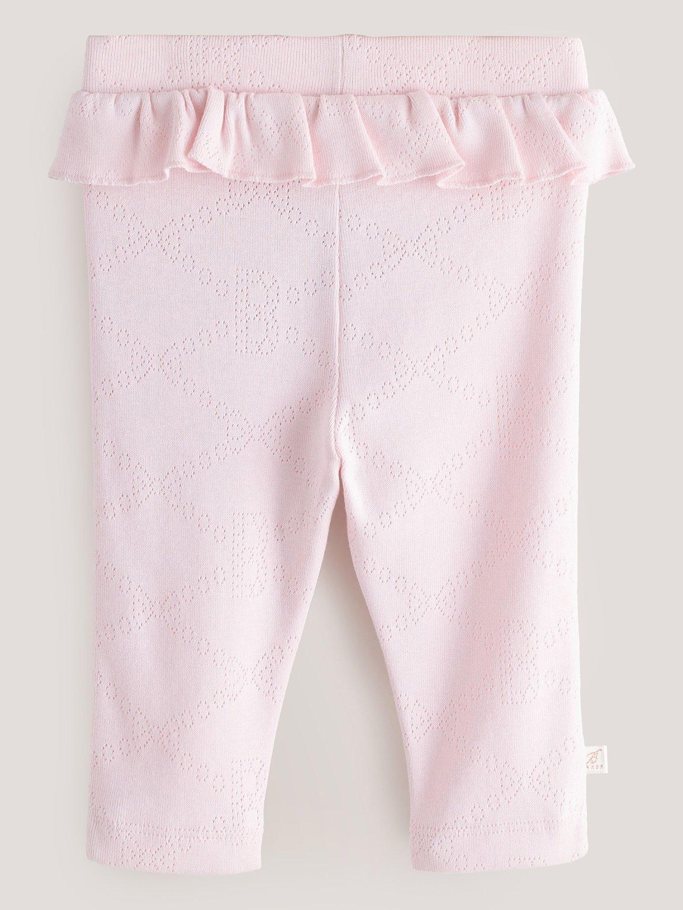 Image 2 of 5 of Ted Baker Baby Girls 2 Pack Bow Frill Leggings - Multi