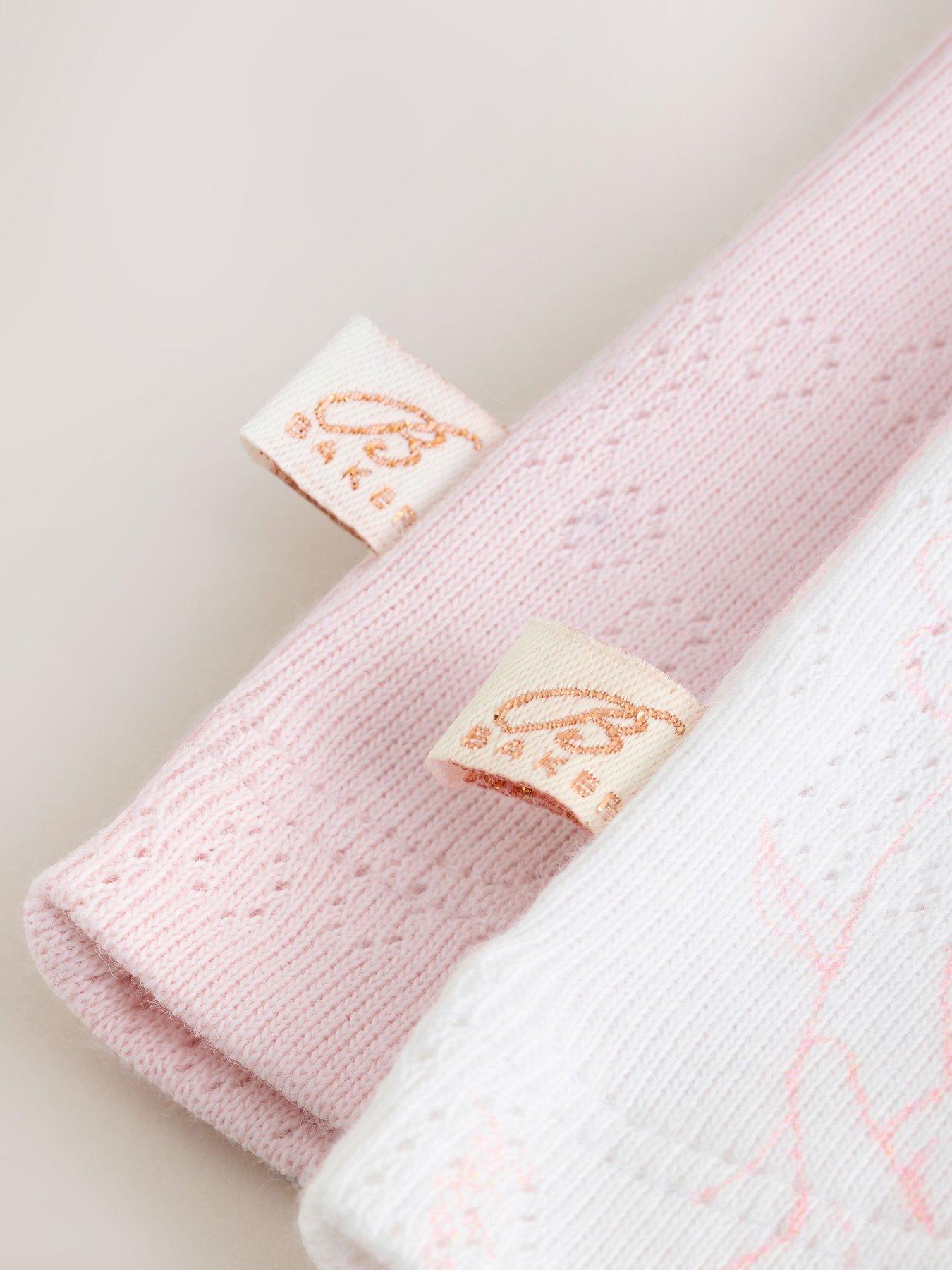 Image 4 of 5 of Ted Baker Baby Girls 2 Pack Bow Frill Leggings - Multi