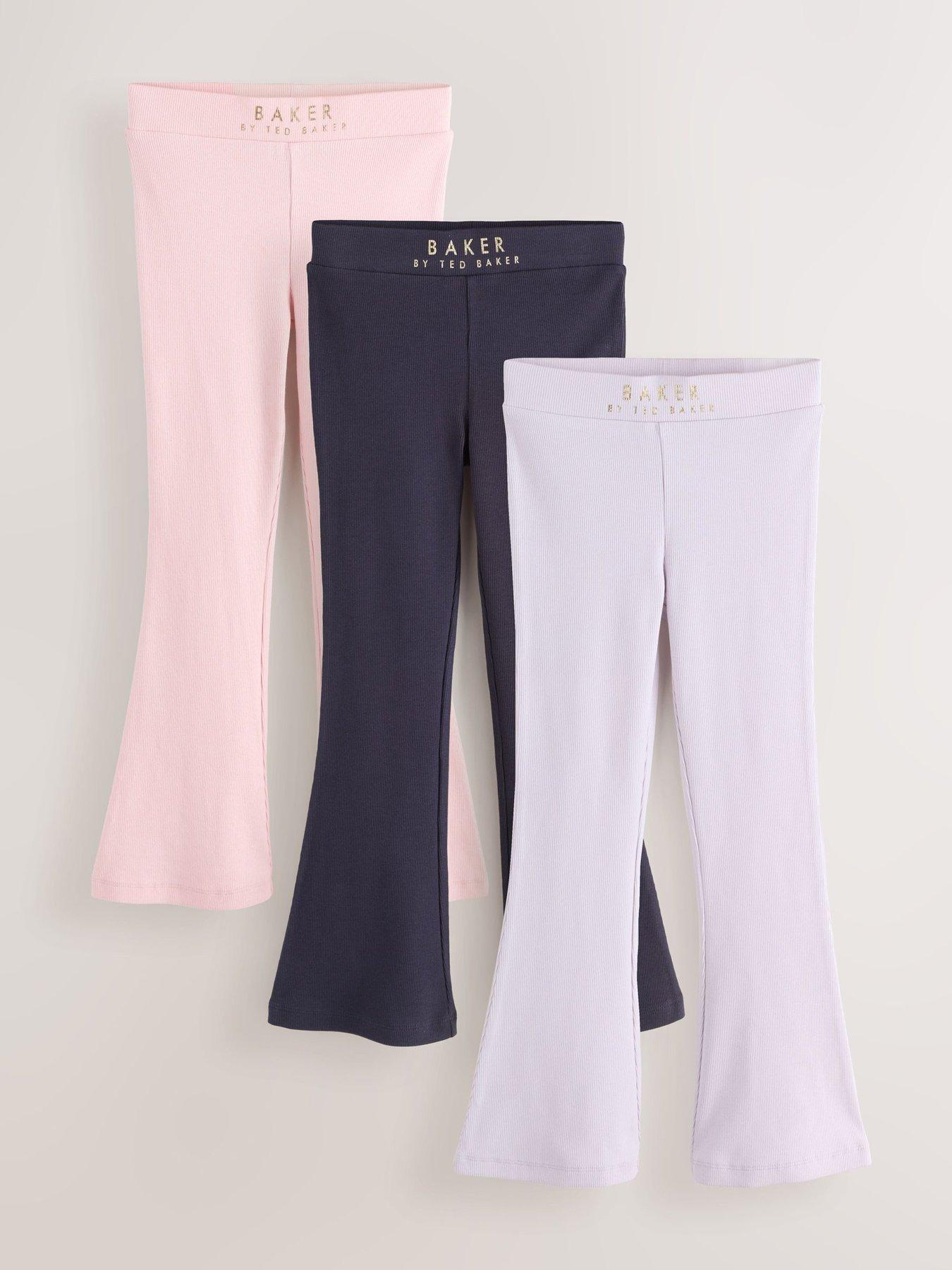Ted Baker Older Girls 3 Pack Ribbed Flare Leggings - Multi