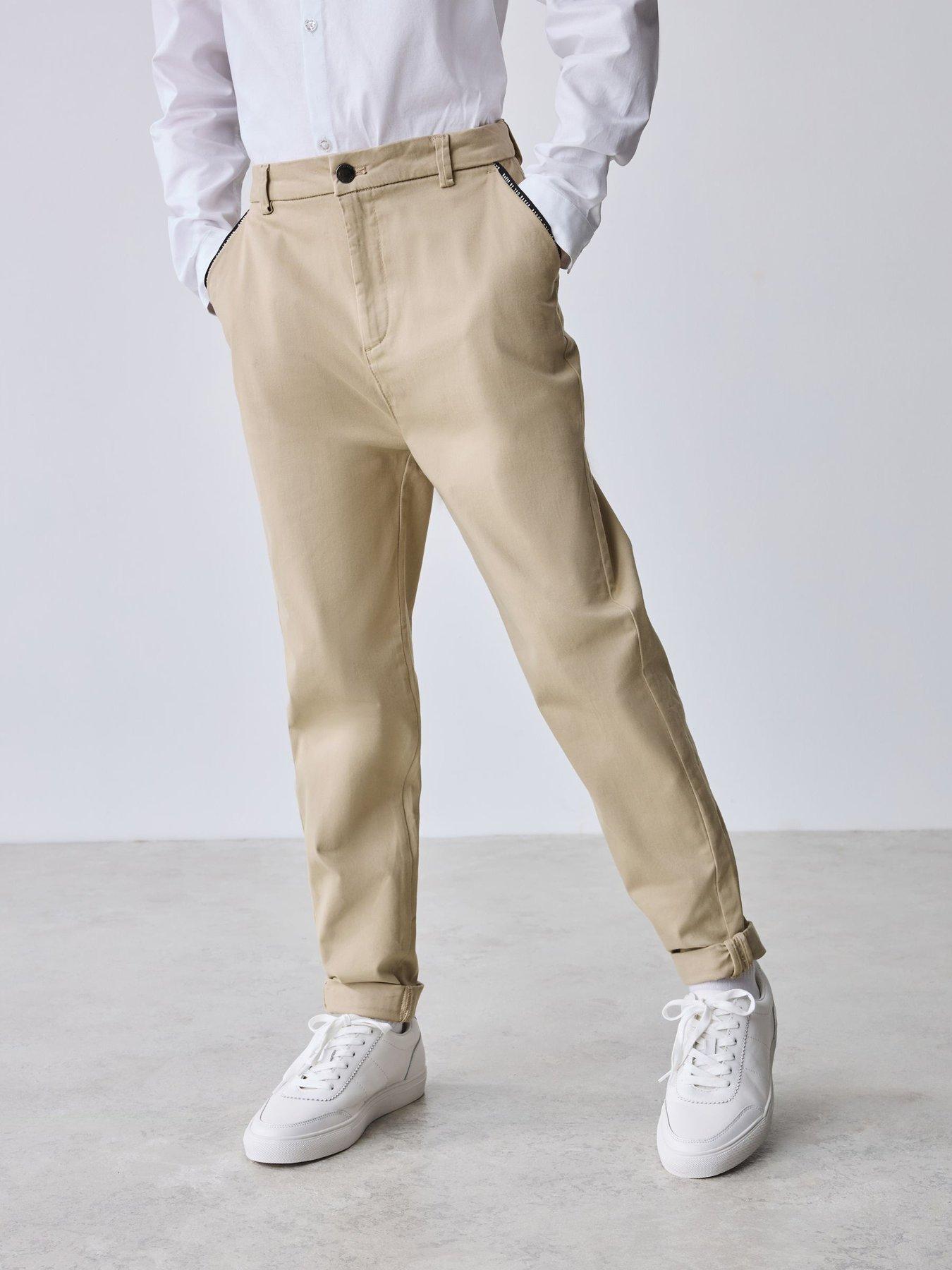 Ted Baker Younger Boys Chino Trousers, Neutral, Size 11 Years