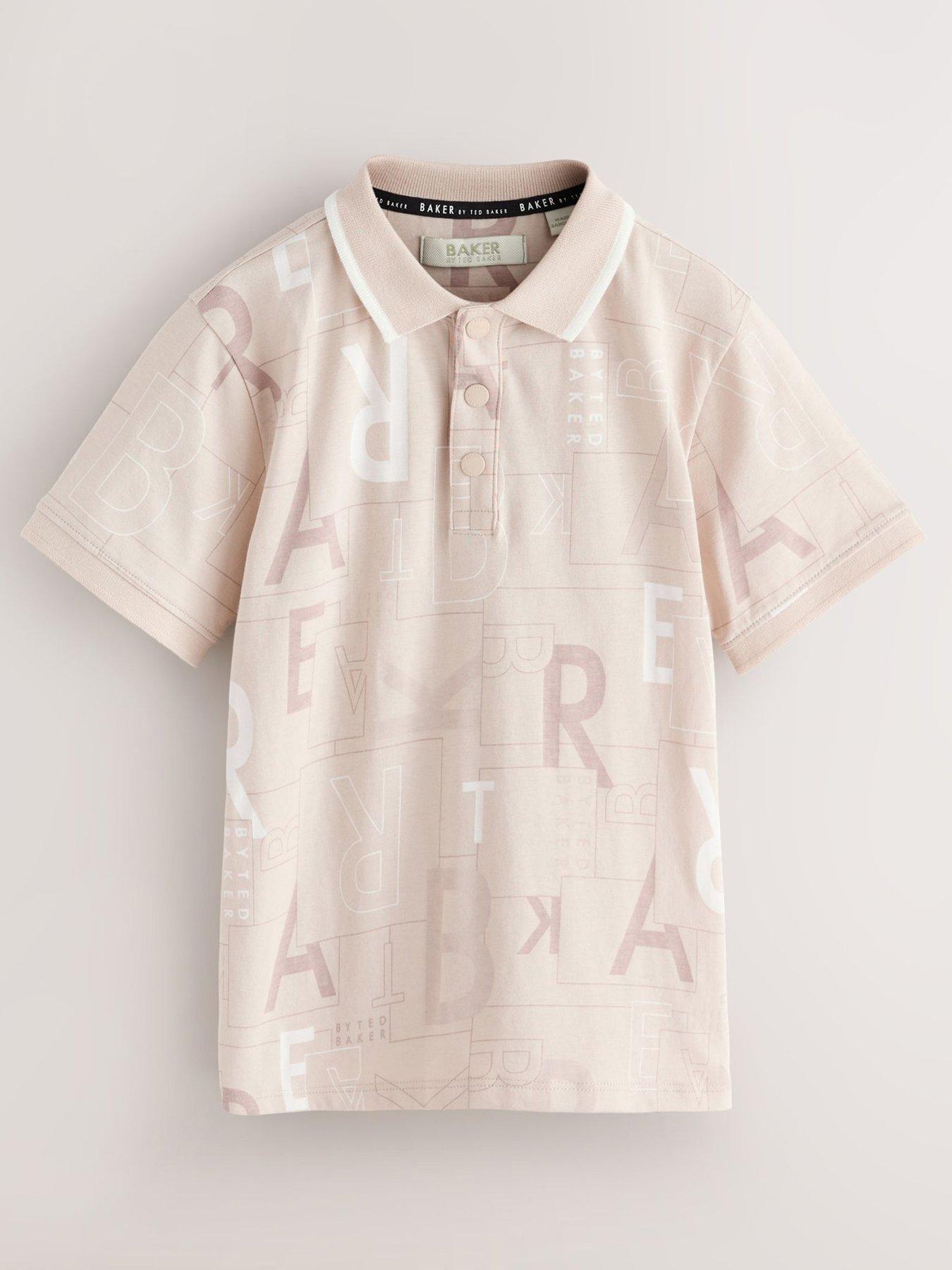 Ted Baker Boys Graphic Polo Shirt - Beige