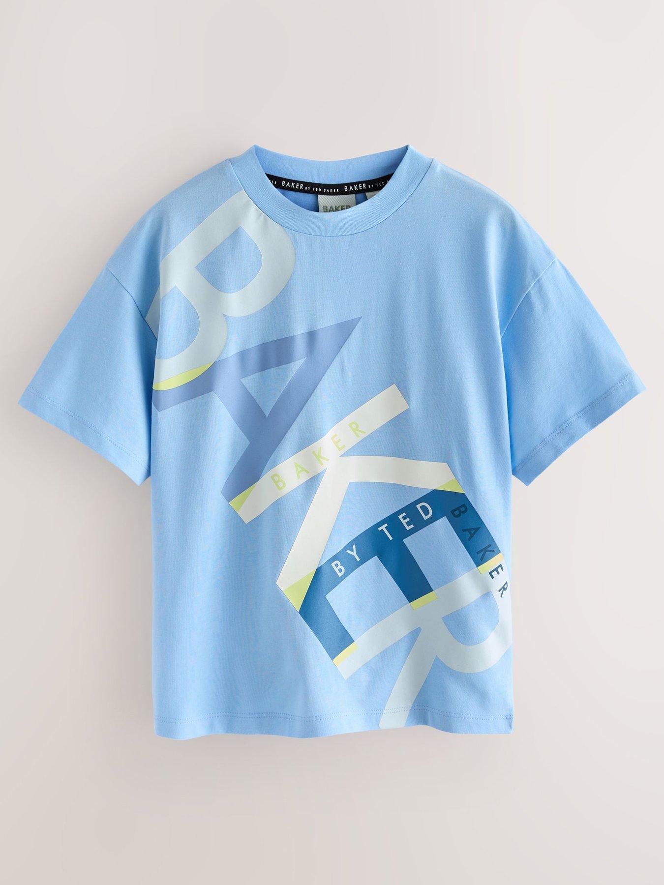 Ted Baker Boys Short Sleeved Letter T-Shirt - Blue