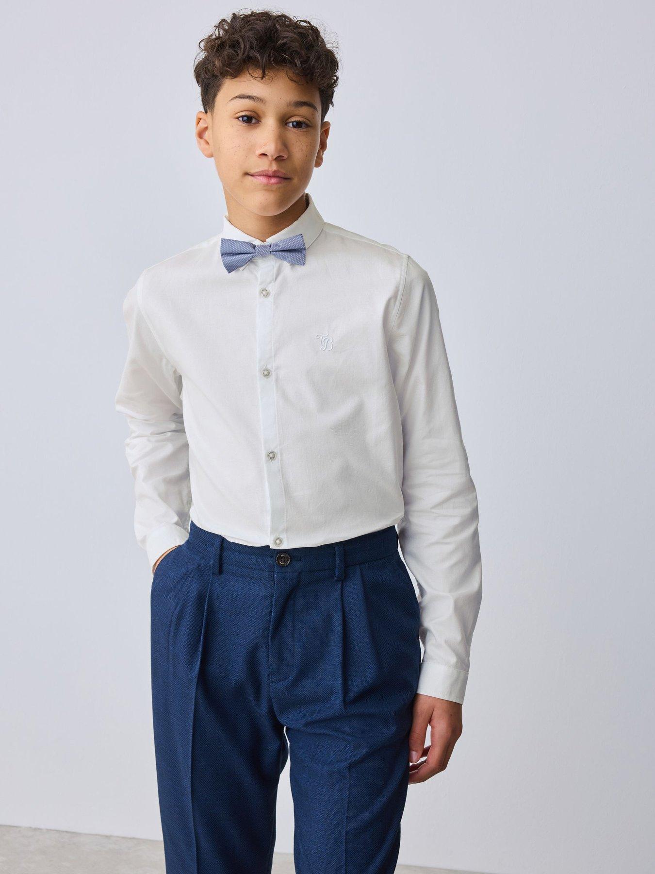 Ted Baker Boys Bow Tie Shirt - White