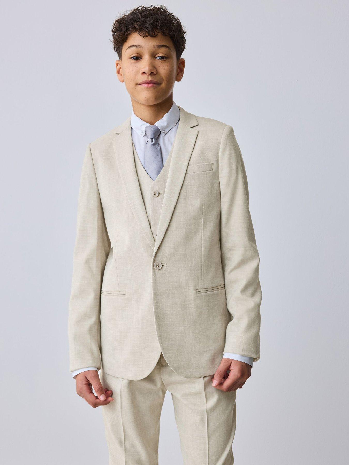 Ted Baker: Boys Long Sleeved Suit Jacket - Beige