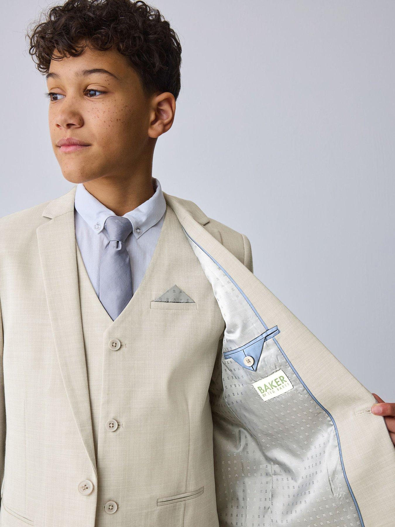 Image 4 of 7 of Ted Baker Boys Suit Jacket - Beige