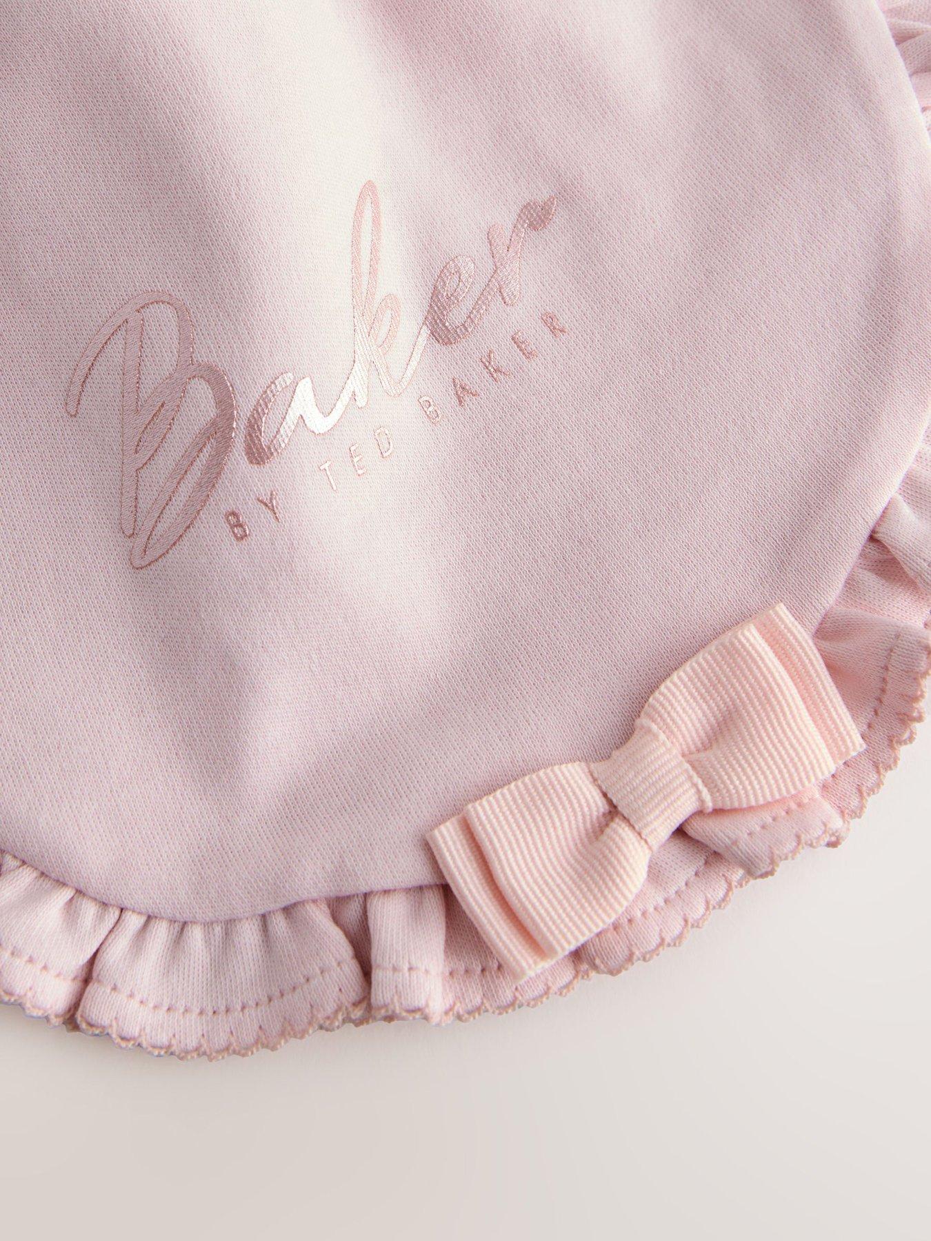 Image 5 of 6 of Ted Baker Baby Girls 2 Pack Bow Bibs - Pink