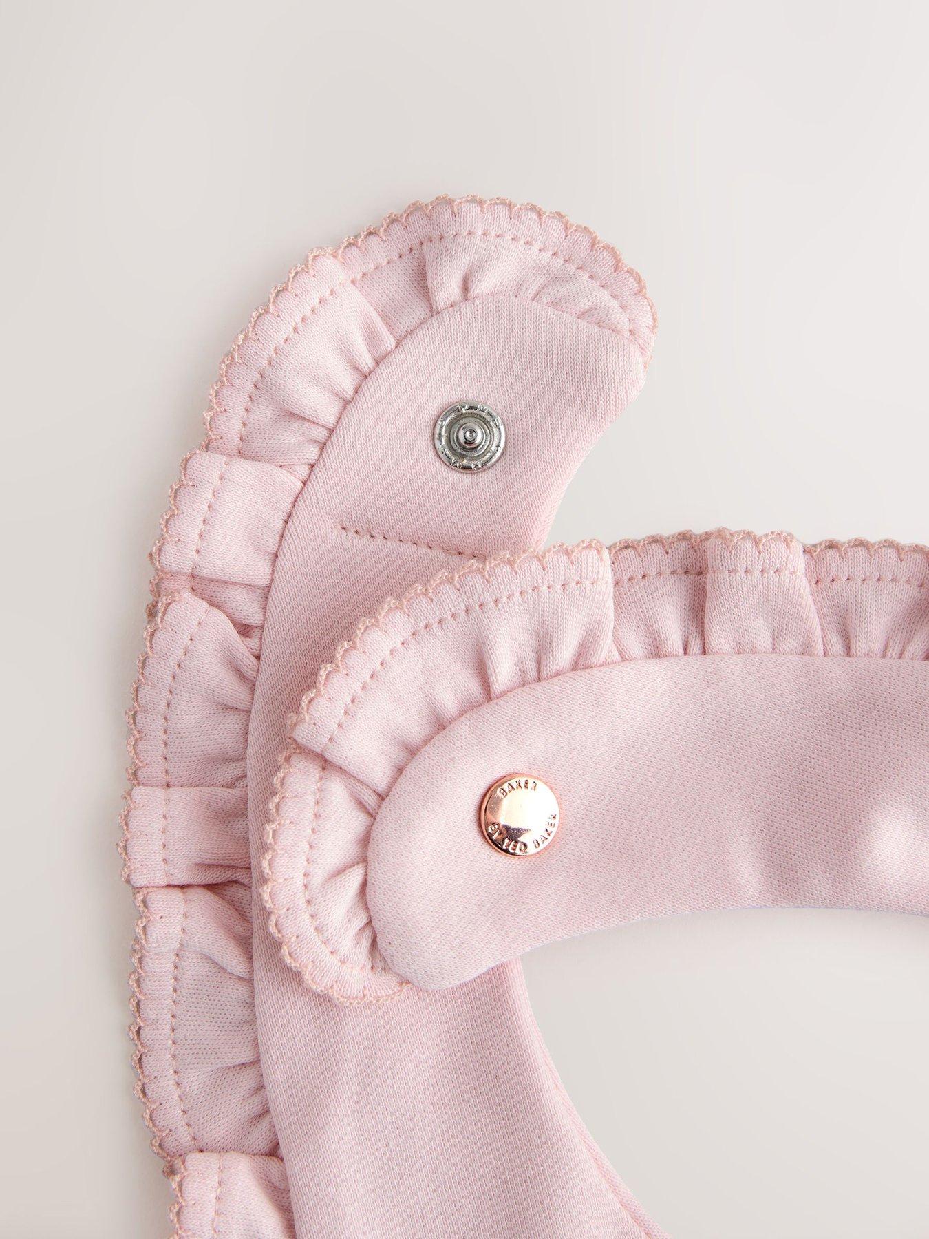 Image 6 of 6 of Ted Baker Baby Girls 2 Pack Bow Bibs - Pink