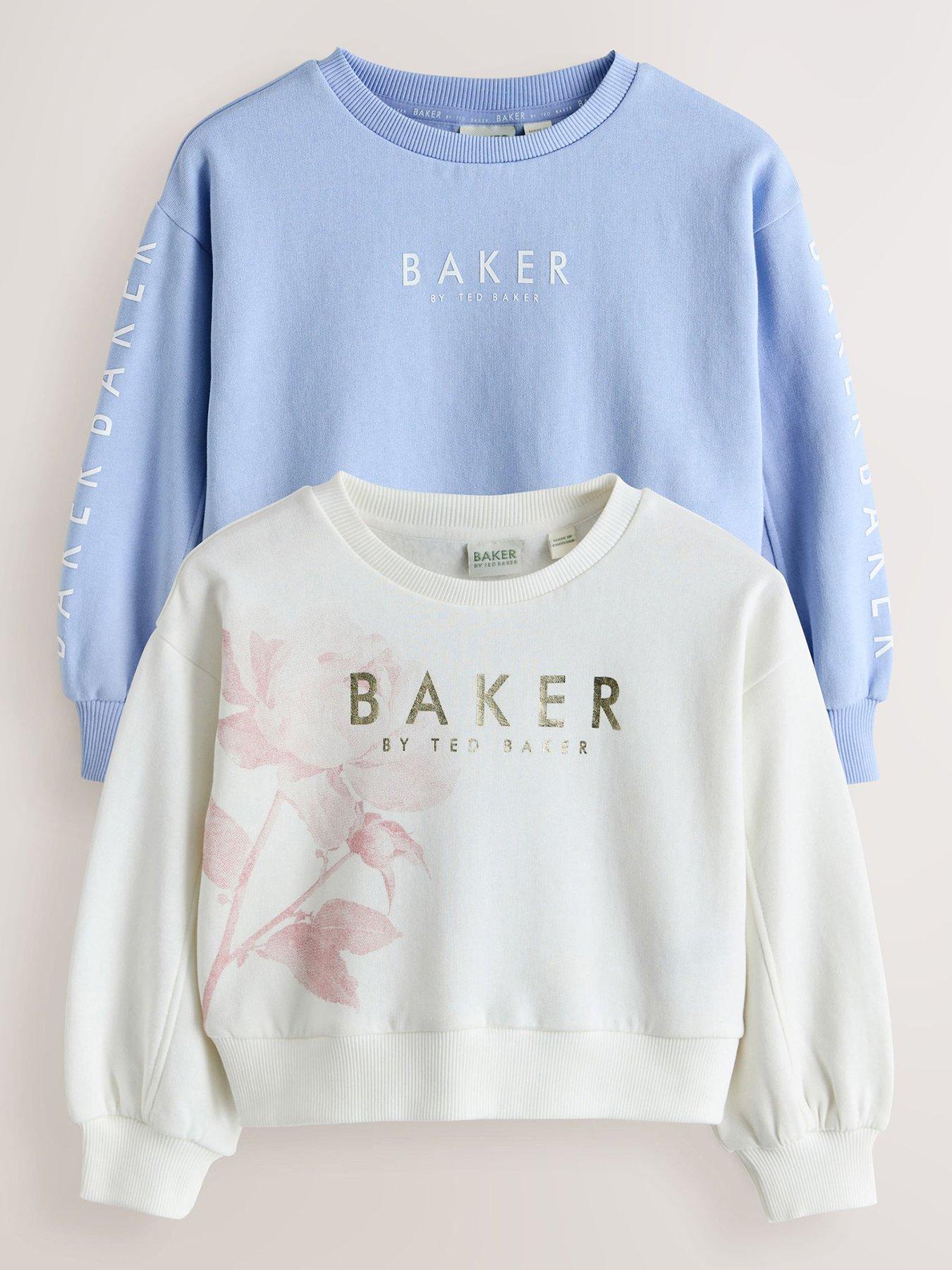 Ted Baker Older Girls 2 Pack Logo Sweatshirts, Multi, Size Age: 5 Years